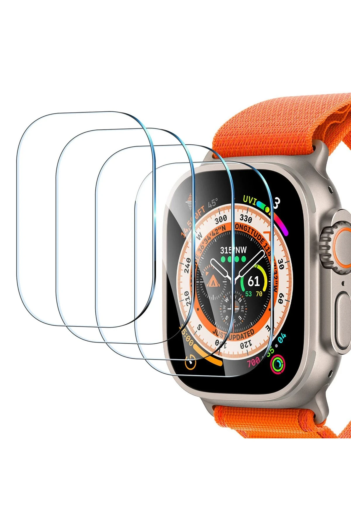 Newface Apple Watch Ultra 49mm Temperli Cam Ekran Koruyucu
