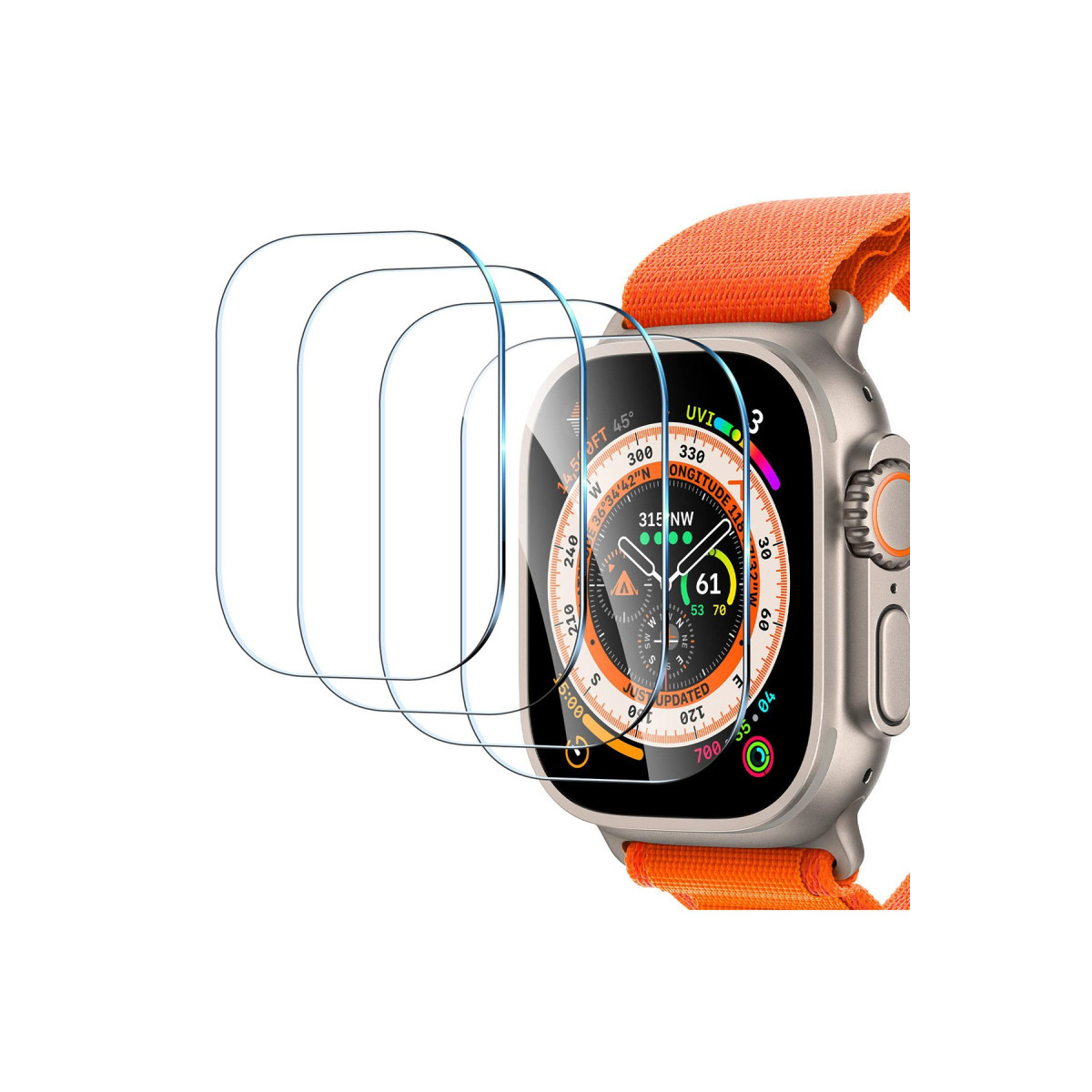 Newface Apple Watch Ultra 49mm Temperli Cam Ekran Koruyucu — görsel 9