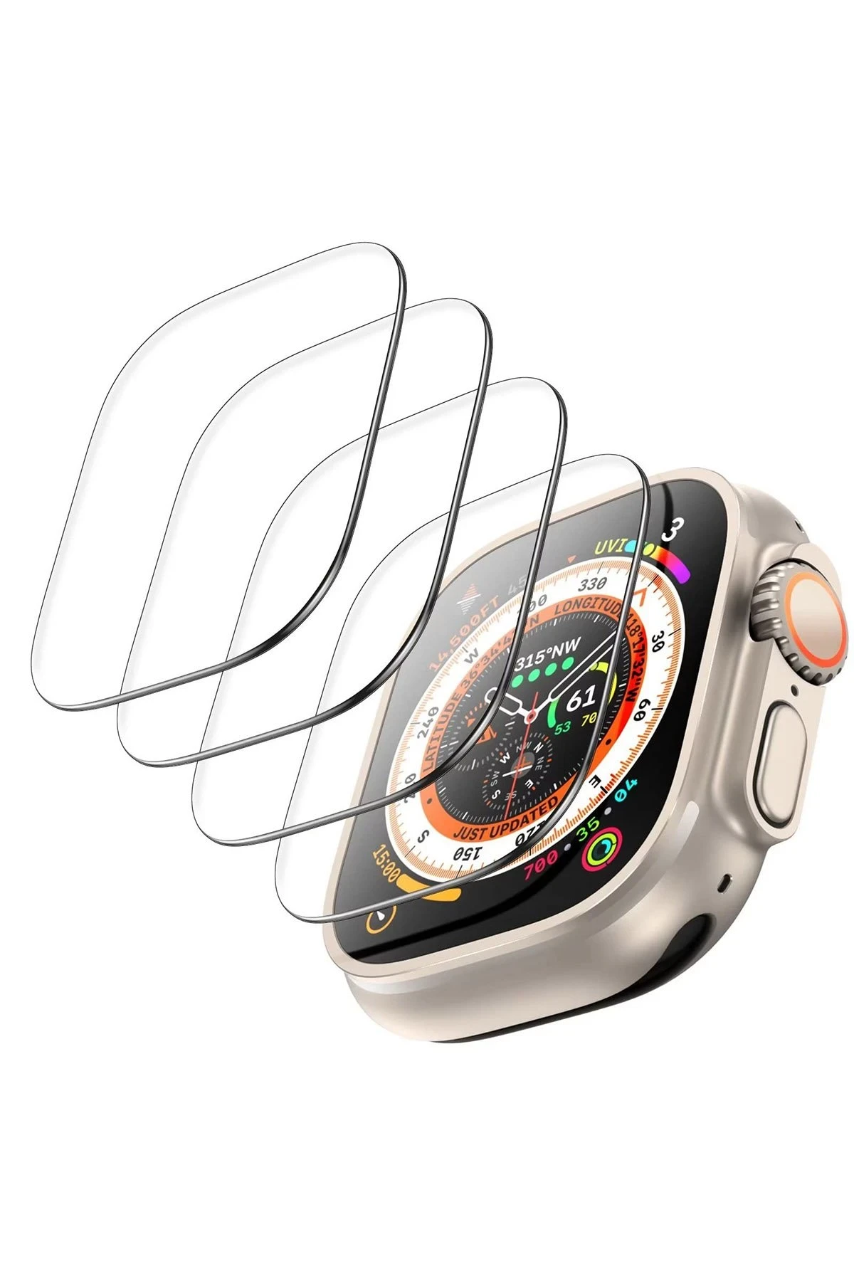 Newface Apple Watch Ultra 49mm Temperli Cam Ekran Koruyucu — görsel 2