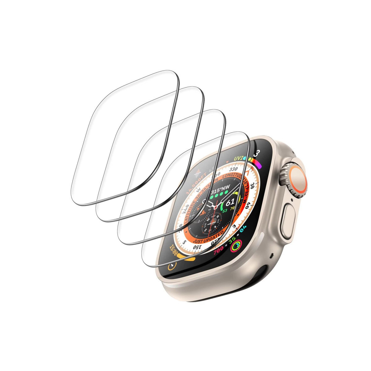 Newface Apple Watch Ultra 49mm Temperli Cam Ekran Koruyucu — görsel 10