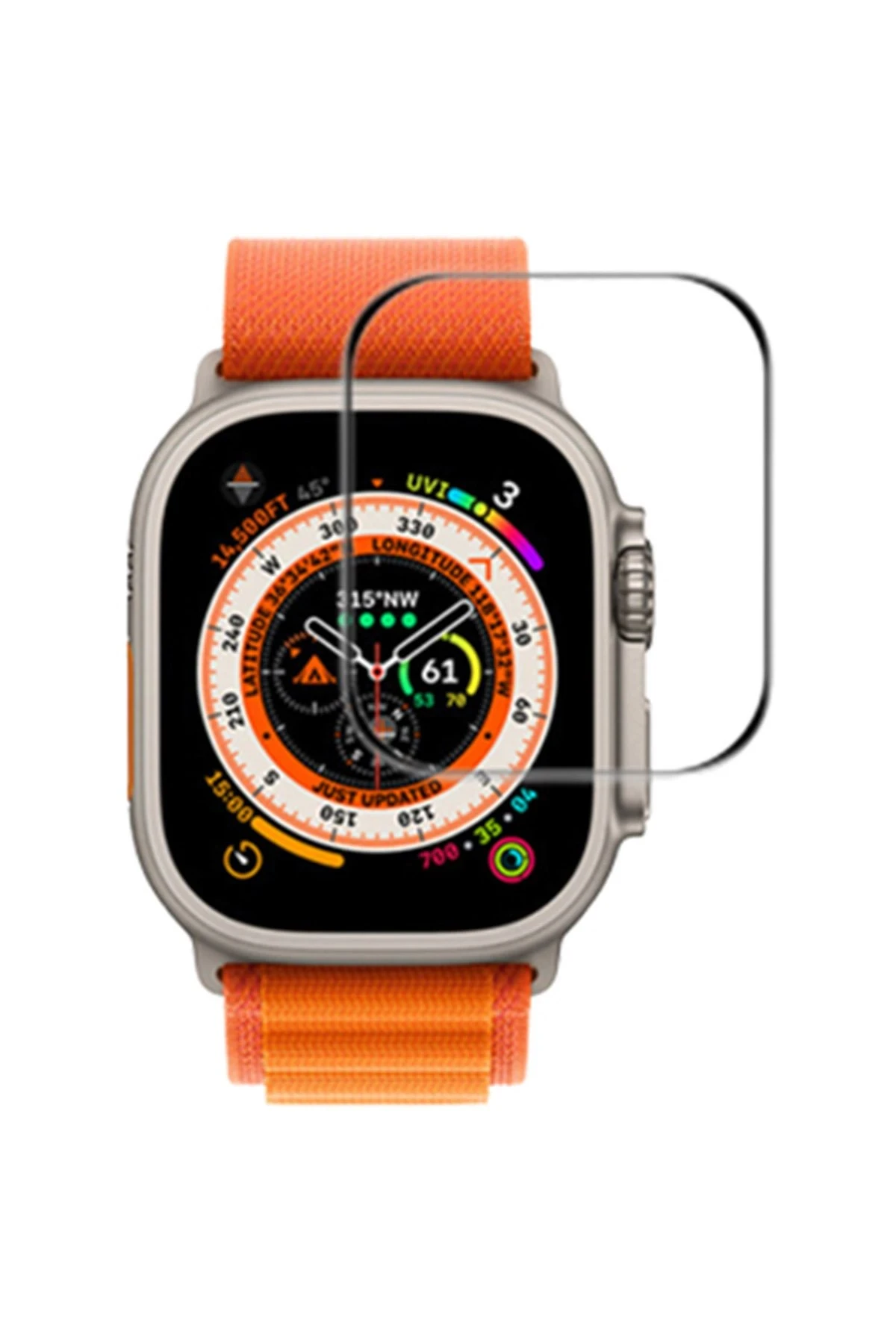 Newface Apple Watch Ultra 49mm Temperli Cam Ekran Koruyucu — görsel 4