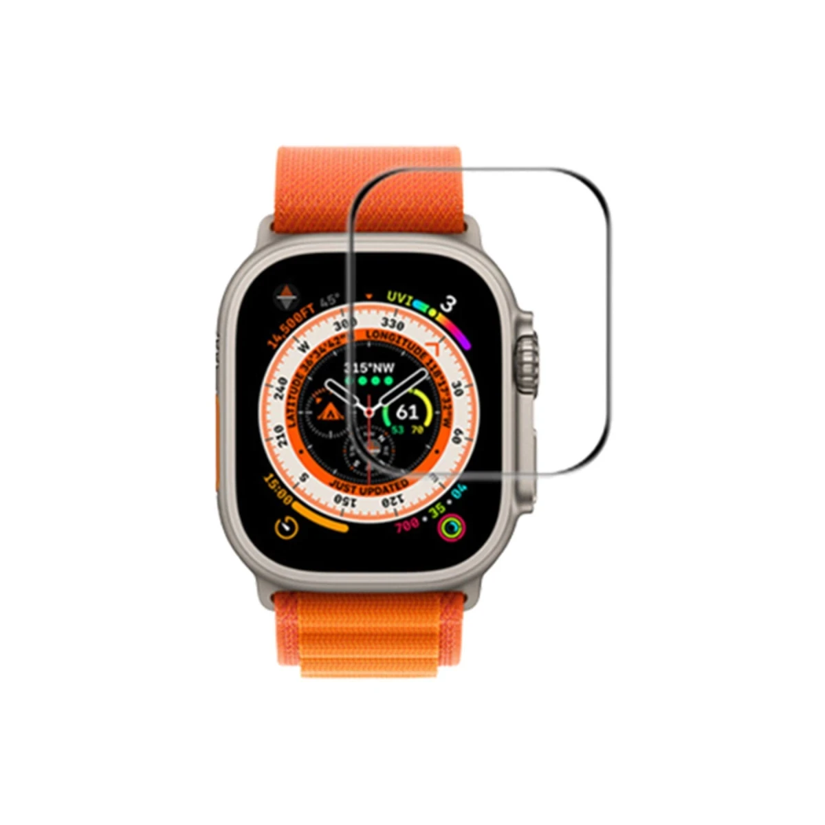 Newface Apple Watch Ultra 49mm Temperli Cam Ekran Koruyucu — görsel 8
