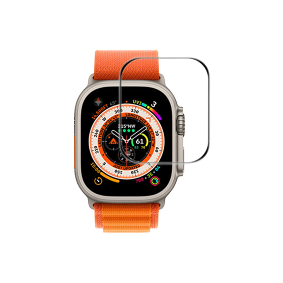 Newface Apple Watch Ultra 49mm Temperli Cam Ekran Koruyucu — görsel 12