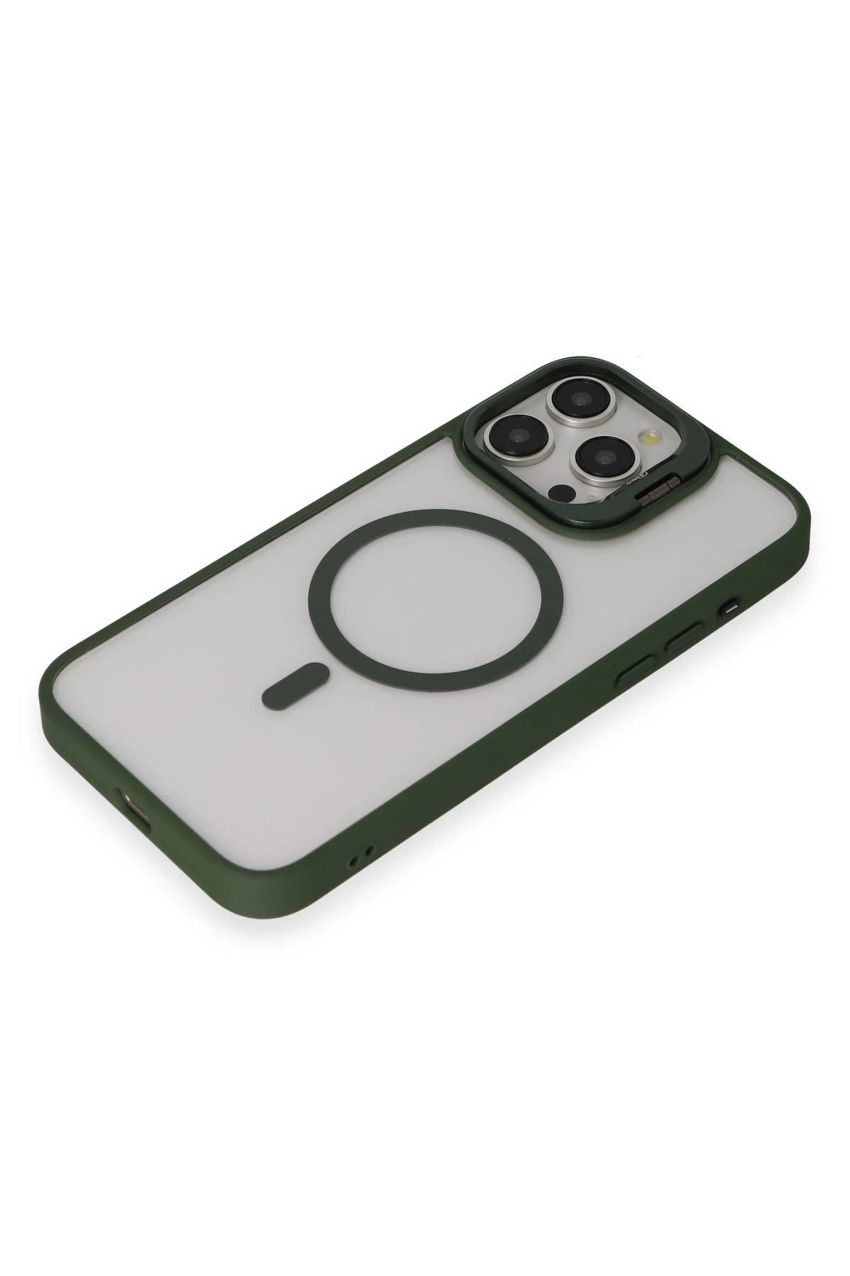 Joko iPhone 15 Pro Max Kılıf Roblox Lens Magsafe Standlı Kapak - Koyu Yeşil