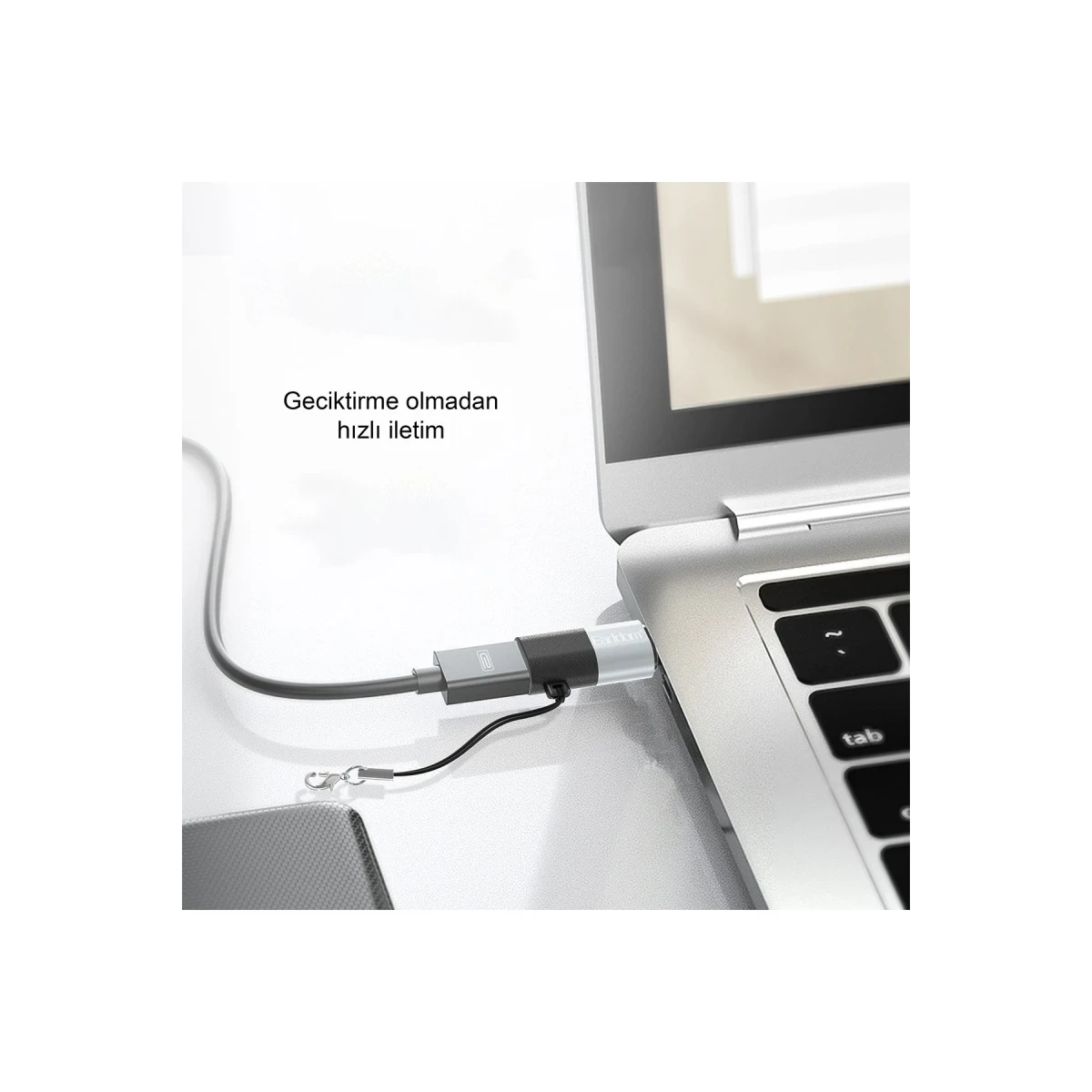 Earldom TC17 Tak Çalıştır Lightning to Type-C Dönüştürücü - Gümüş