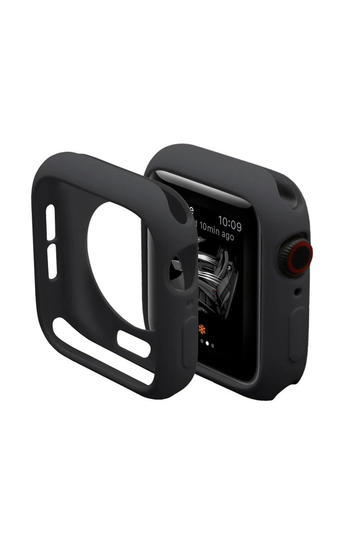 Newface Apple Watch 40mm Silikon Alt Kasa - Siyah