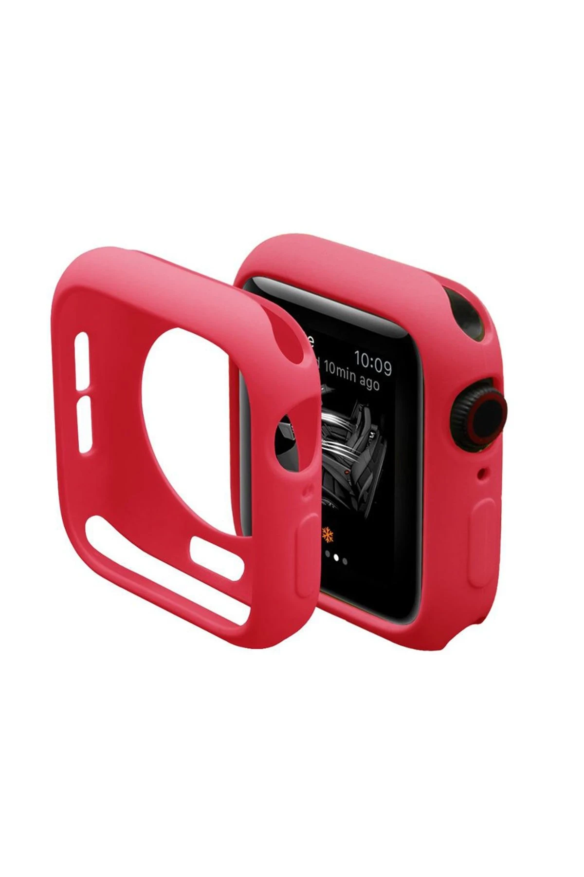 Newface Apple Watch 40mm Silikon Alt Kasa - Kırmızı