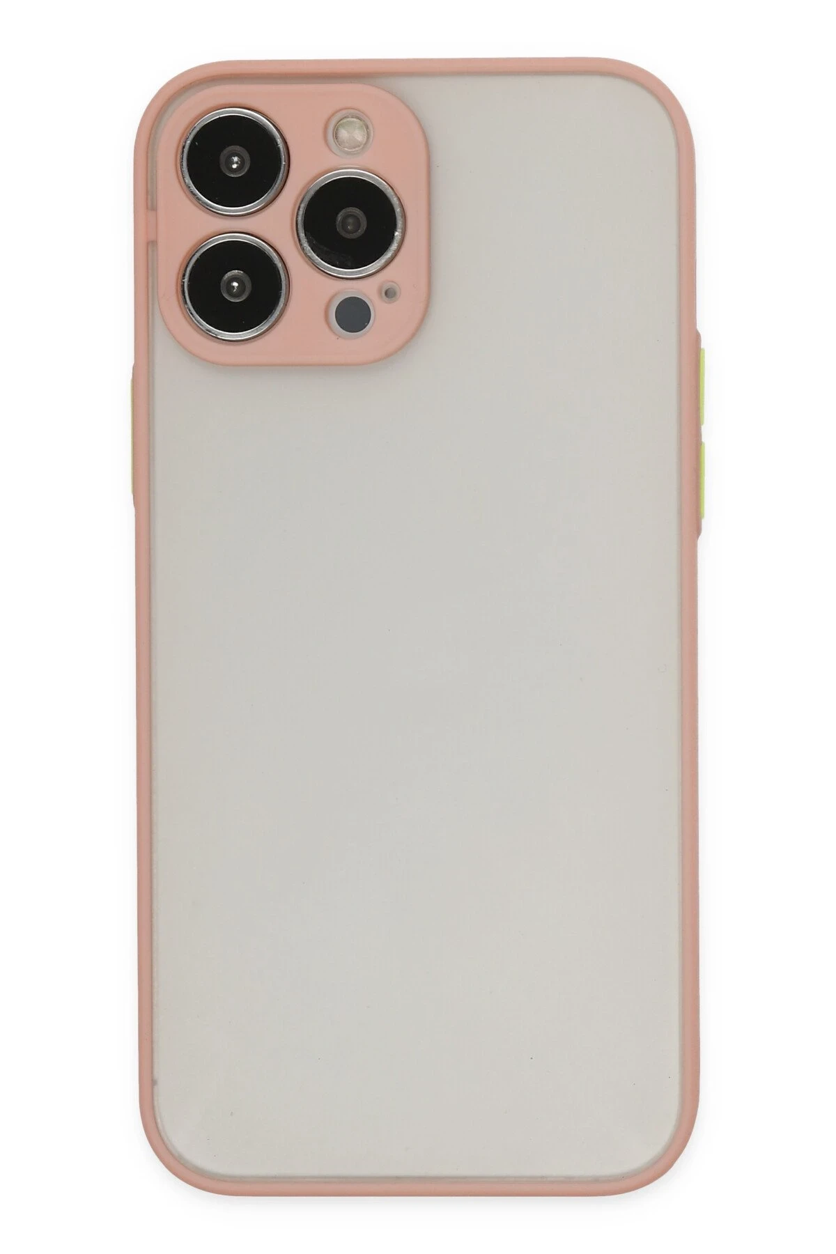 Newface iPhone 13 Pro Max Kılıf Montreal Silikon Kapak - Pembe