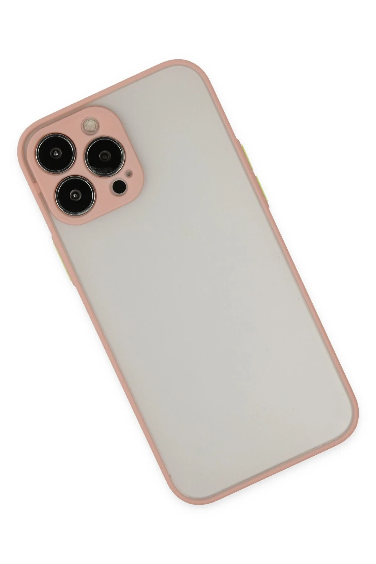 Newface iPhone 13 Pro Max Kılıf Montreal Silikon Kapak - Pembe