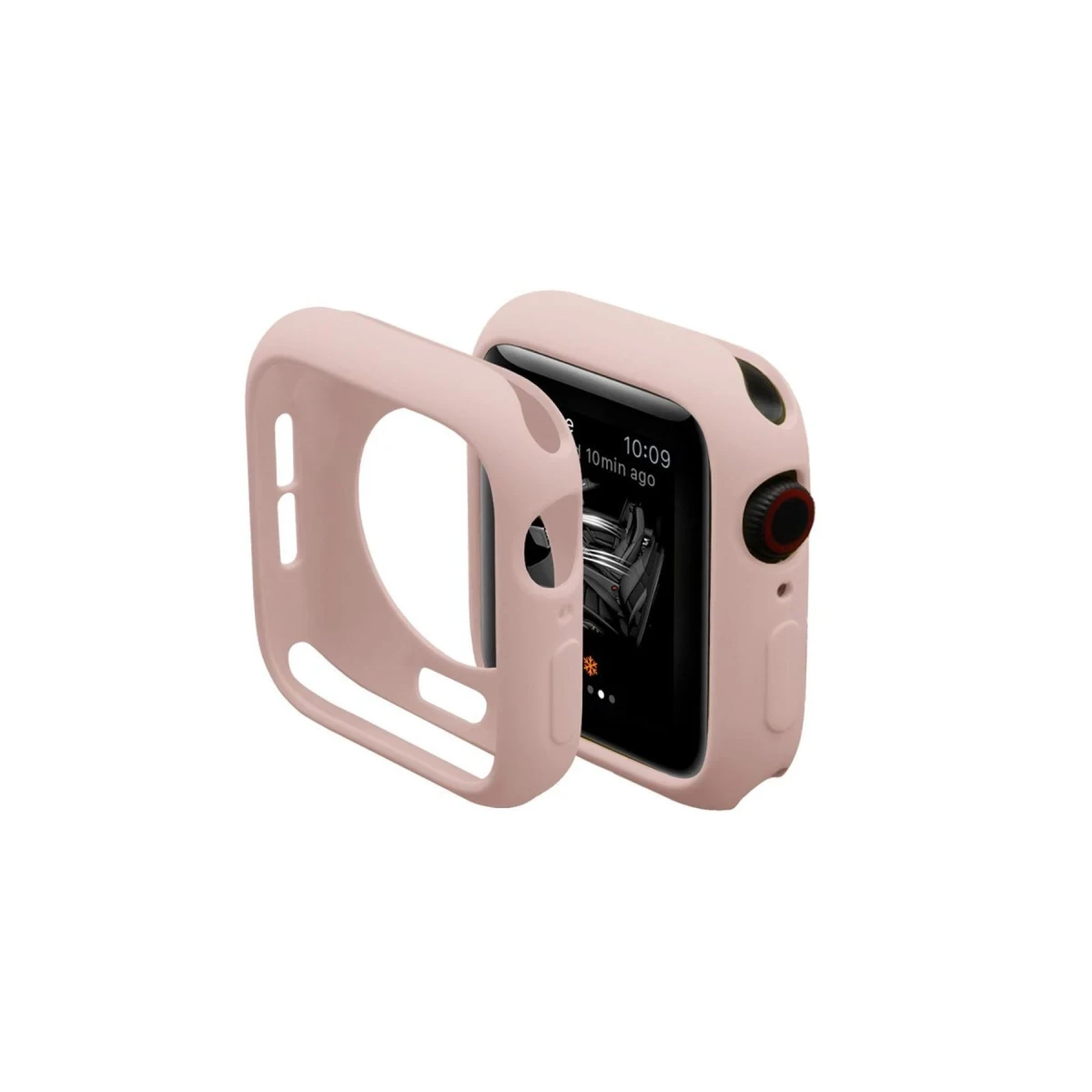 Newface Apple Watch 42mm Silikon Alt Kasa - Pudra