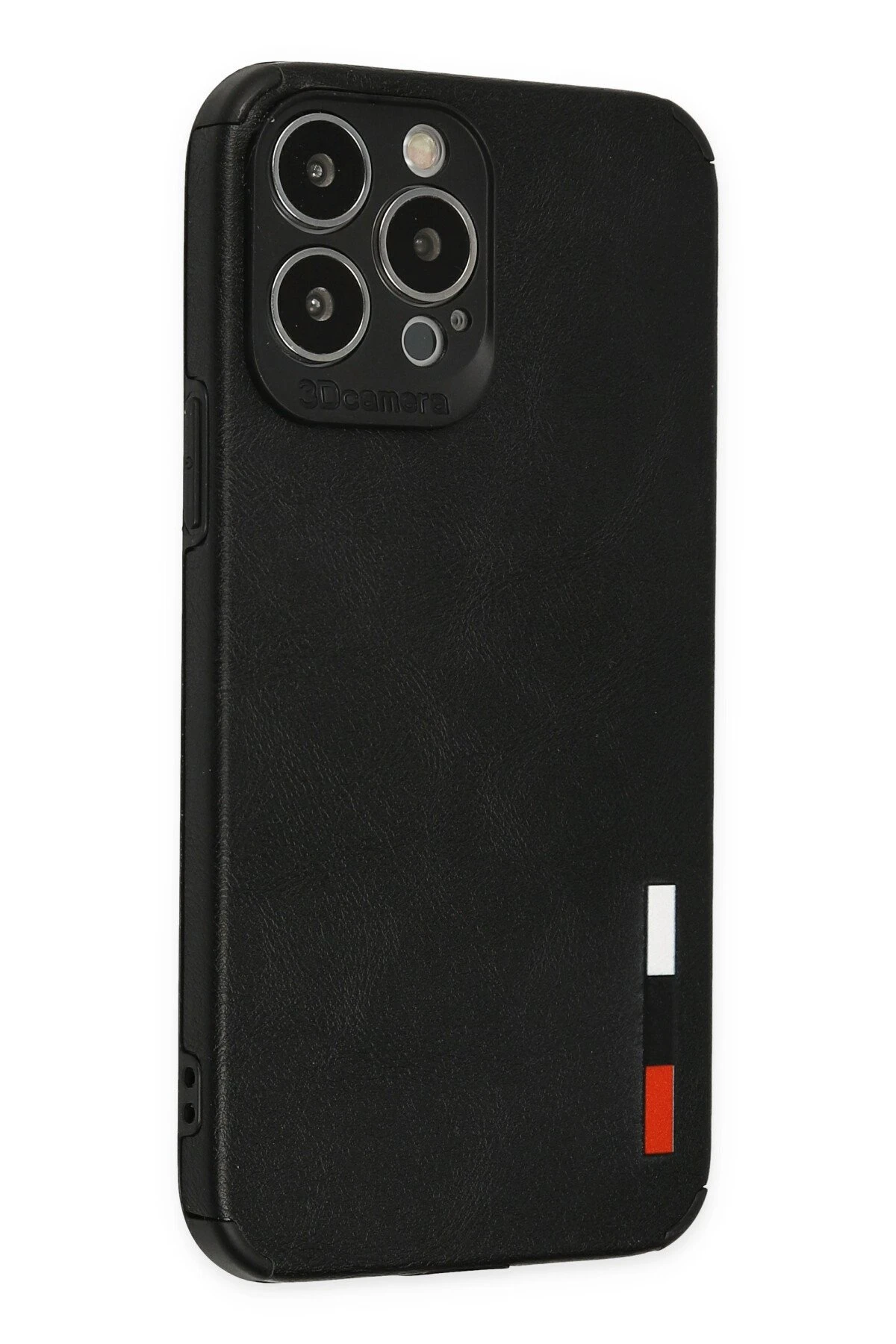 Newface iPhone 13 Pro Max Kılıf Loop Deri Silikon - Siyah