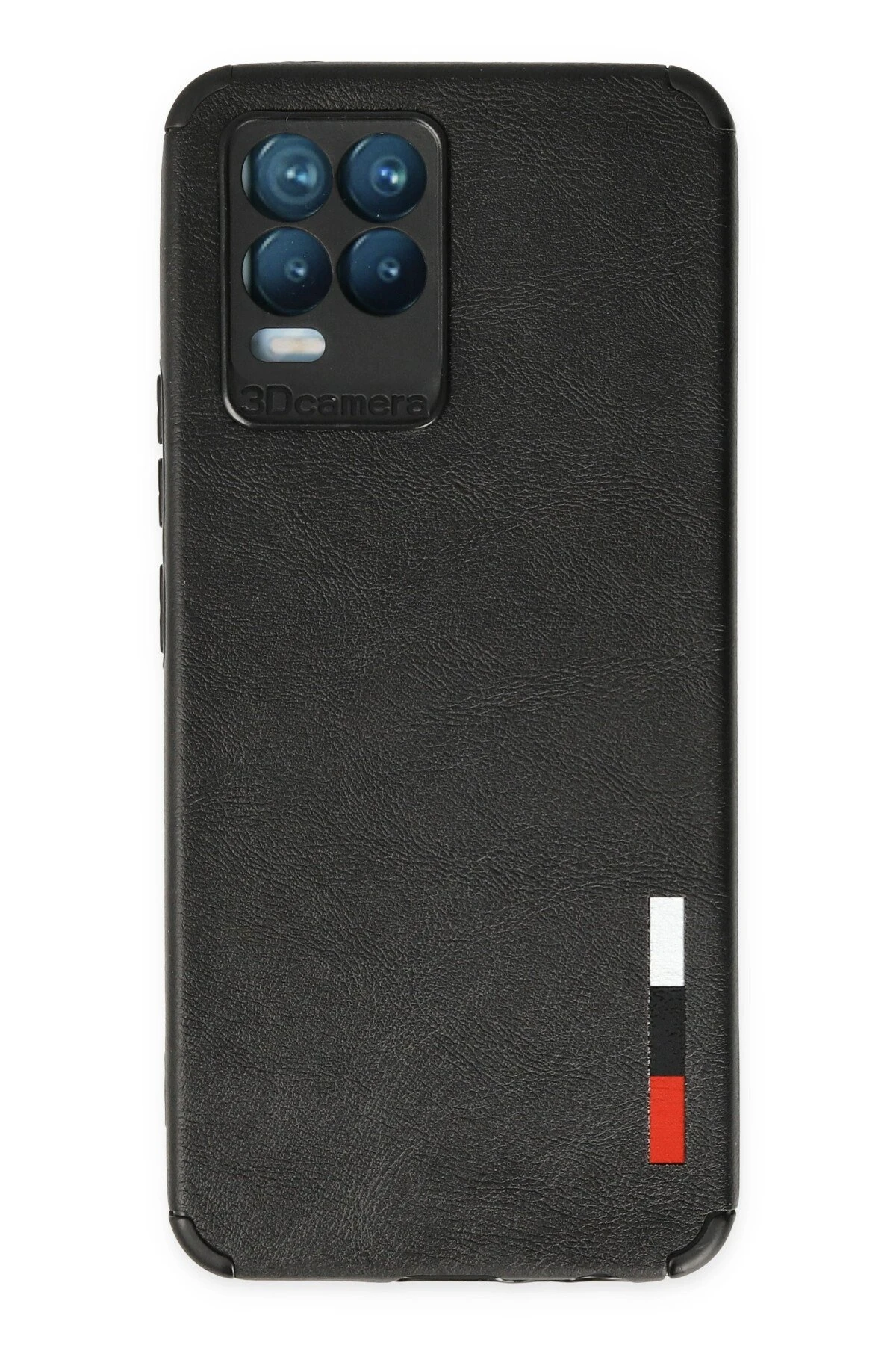 Newface Realme 8 Kılıf Loop Deri Silikon - Siyah