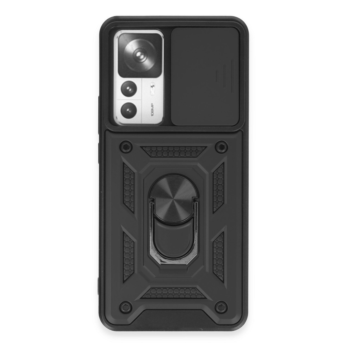 Newface Xiaomi Mi 12T Pro Kılıf Pars Lens Yüzüklü Silikon - Siyah — görsel 11