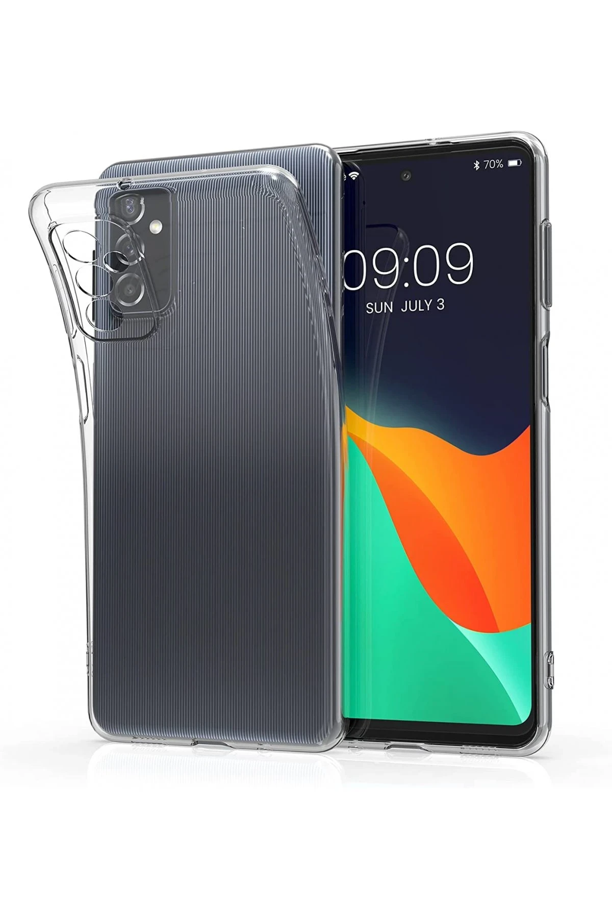 Newface Samsung Galaxy M52 5G Kılıf Lüx Şeffaf Silikon