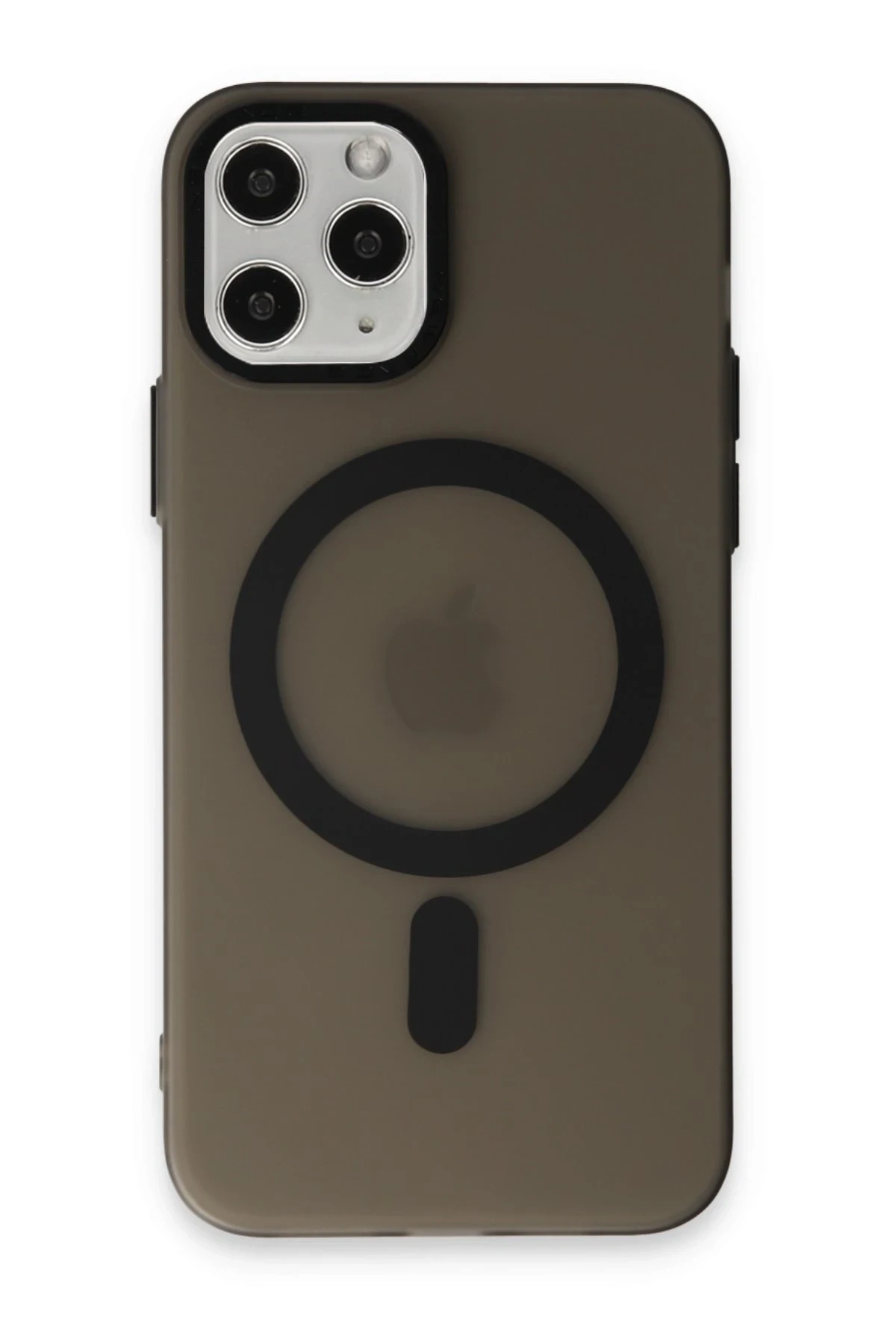 Newface Apple iPhone 11 Pro Max Kılıf Lodos Magneticsafe Mat Kapak - Siyah