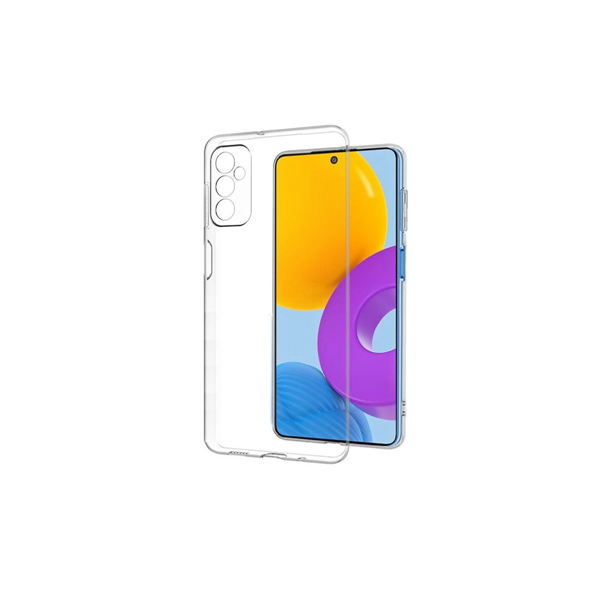 Newface Samsung Galaxy M52 5G Kılıf Deluxe 2mm Şeffaf Silikon - Şeffaf — görsel 3