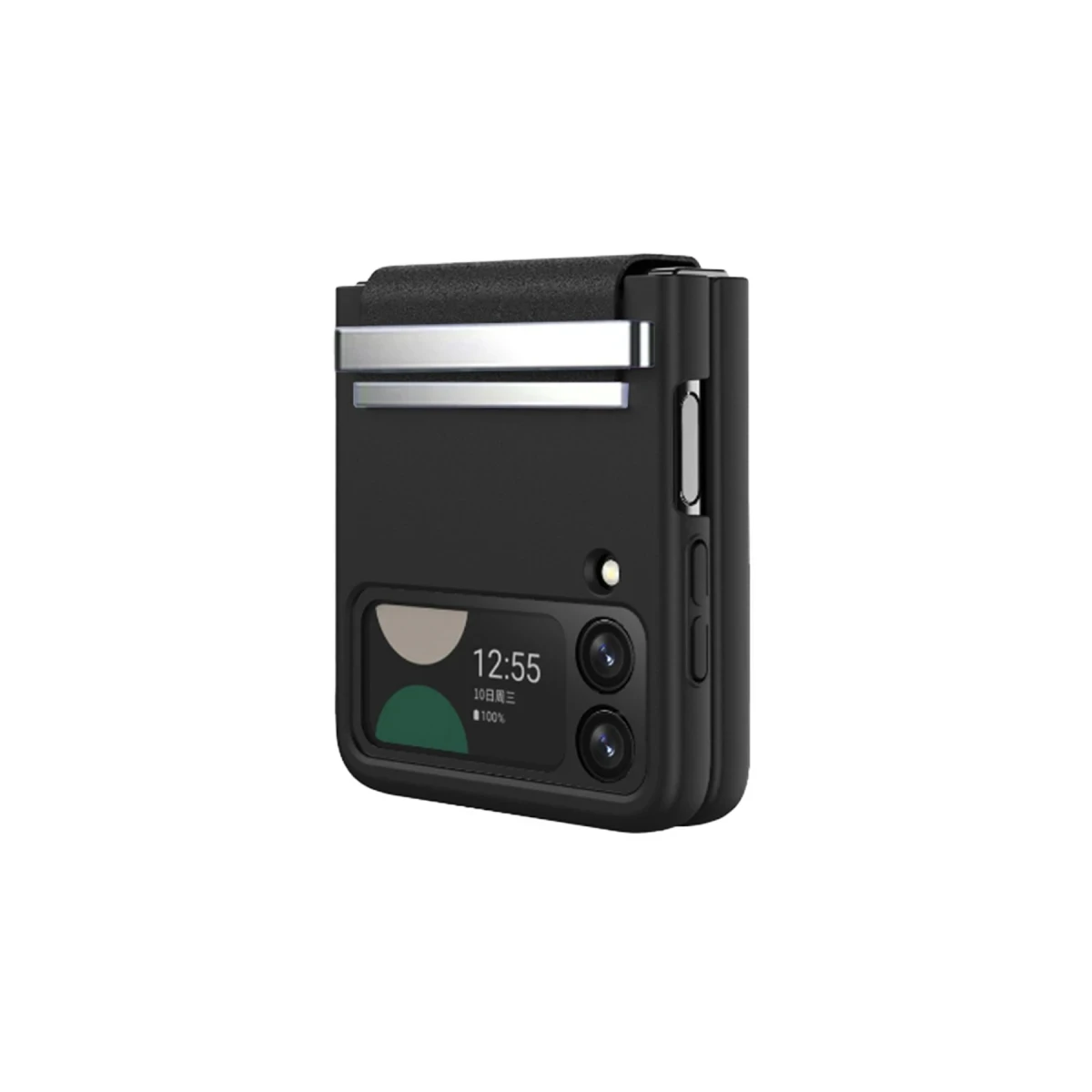 Newface Samsung Galaxy Z Flip 3 Kılıf Belt Flip Kapak - Siyah — görsel 10