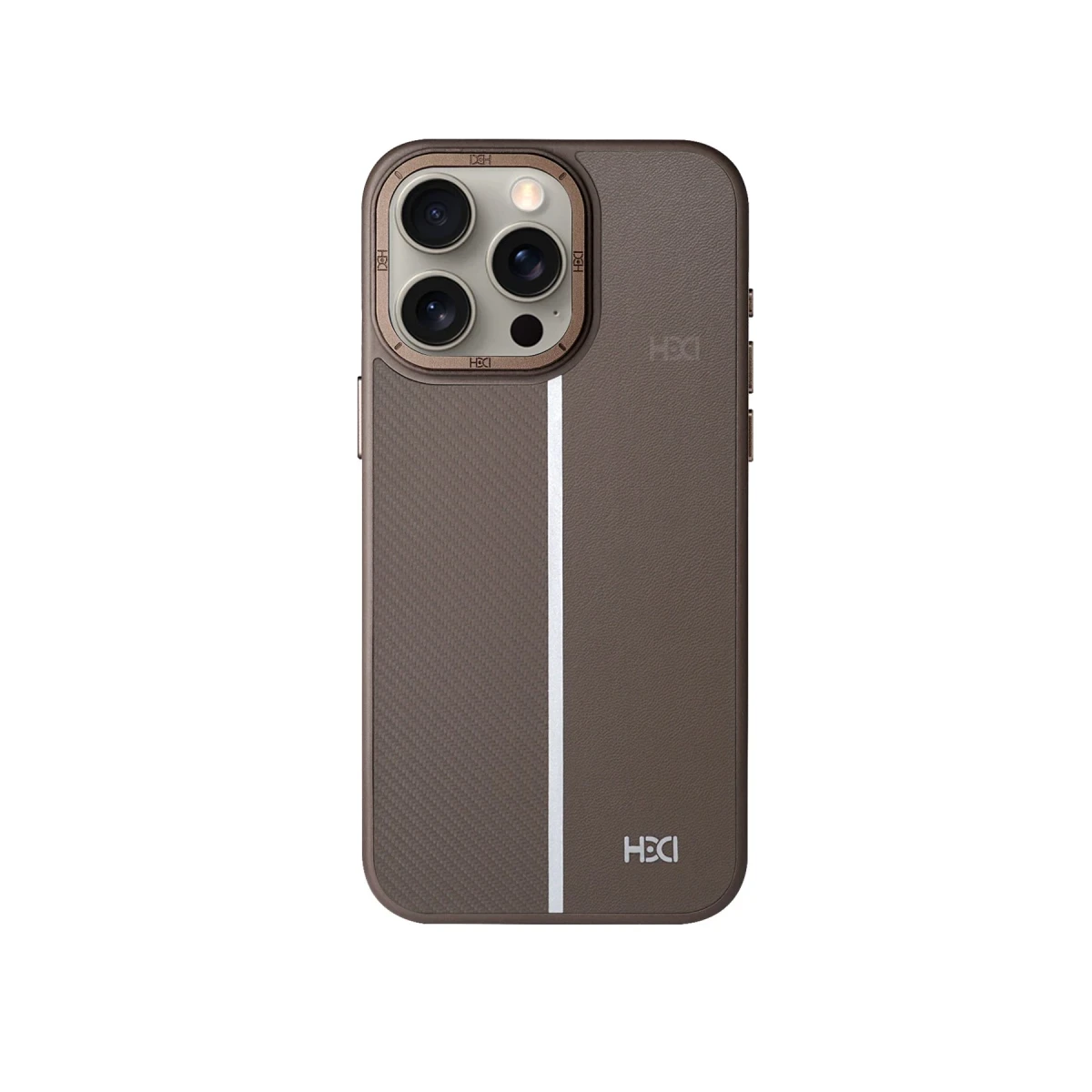 HDD Apple iPhone 15 Pro Kılıf HBC-155 Lizbon Kapak - Gri