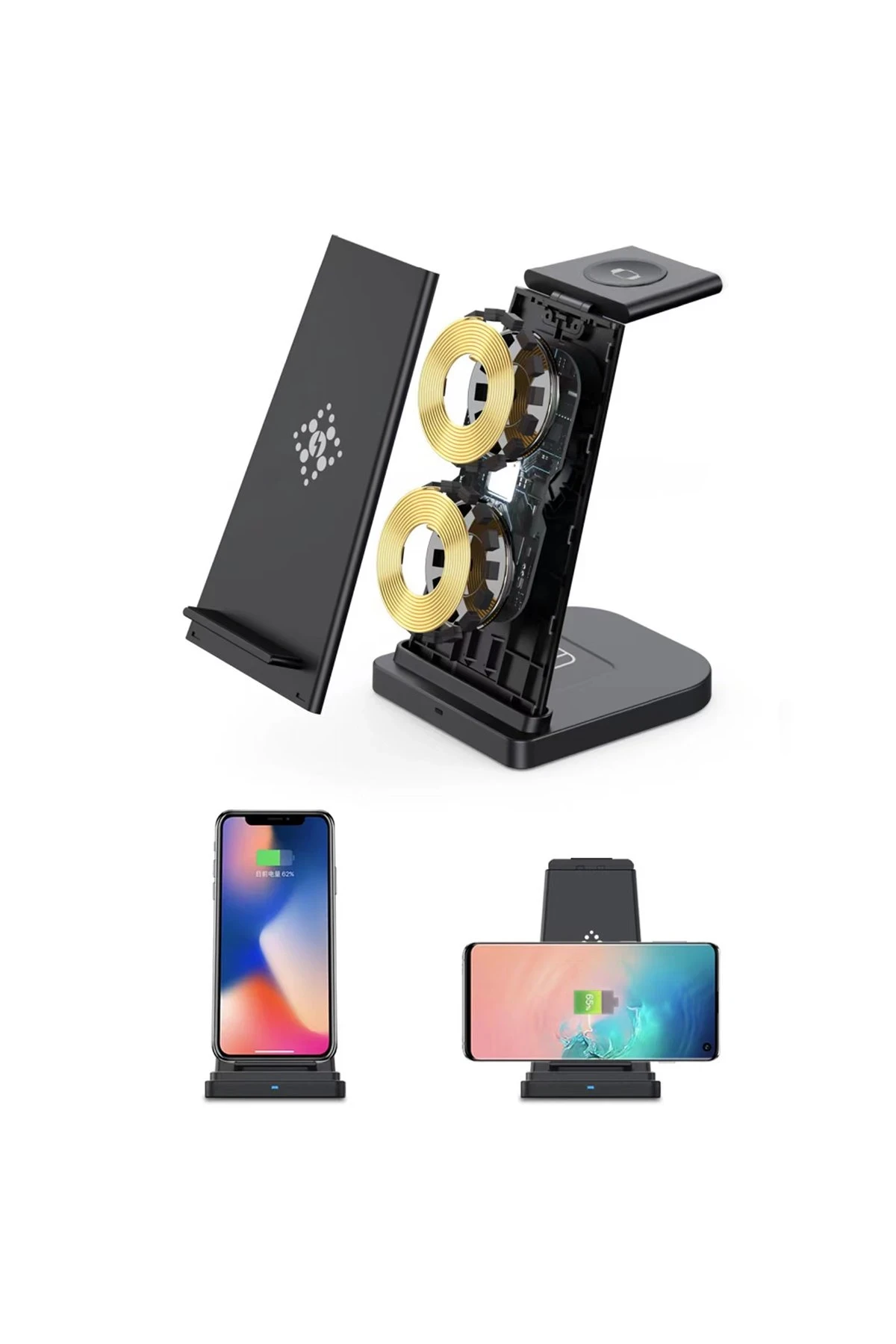 Newface B12S Samsung Kablosuz Şarj Masaüstü Set - Siyah — görsel 6