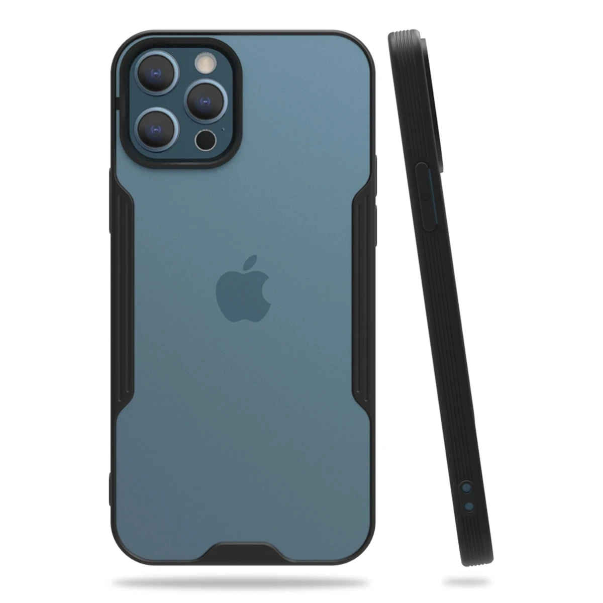 Newface Apple iPhone 12 Pro Max Kılıf Platin Silikon - Siyah — görsel 2