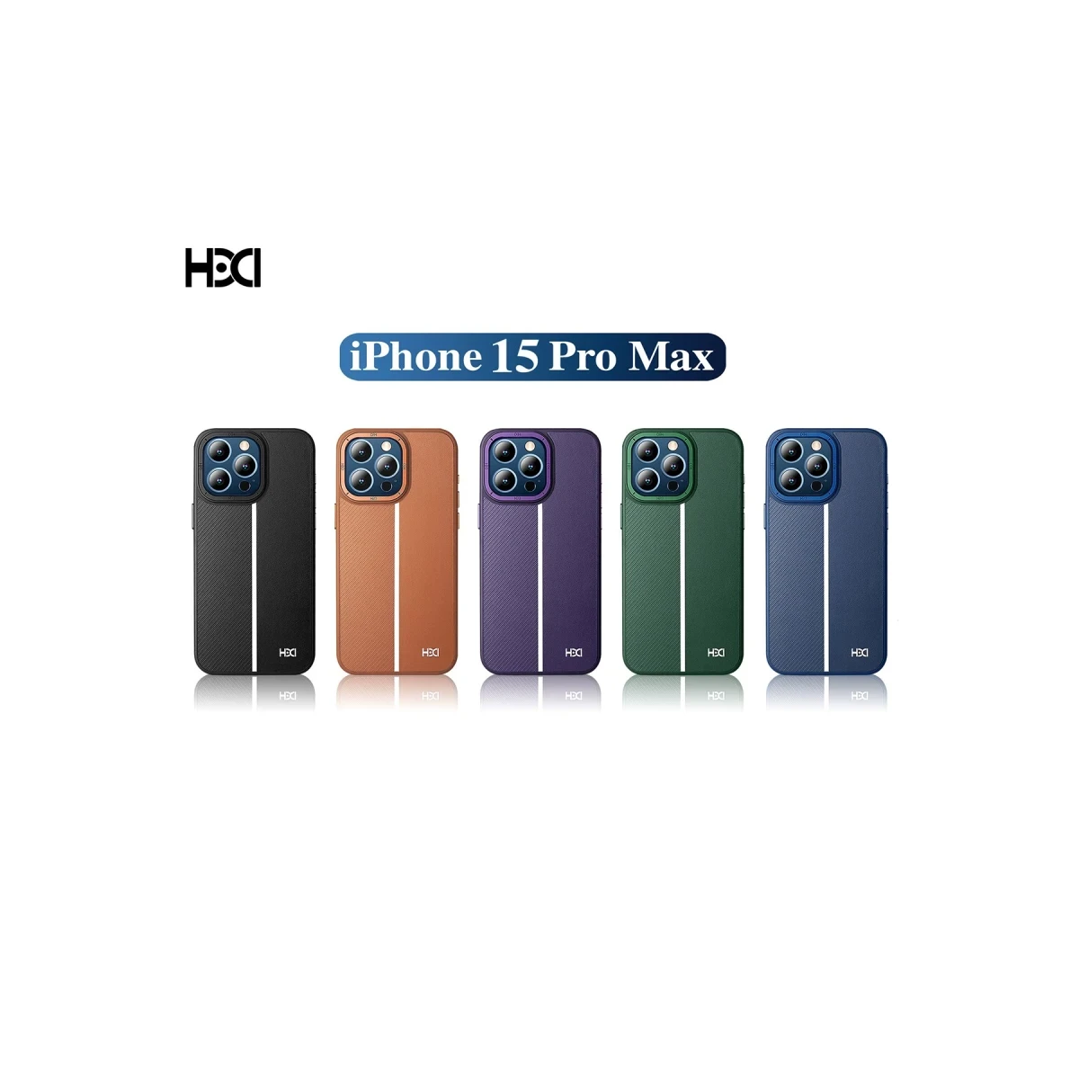 HDD Apple iPhone 15 Pro Max Kılıf HBC-155 Lizbon Kapak - Lacivert