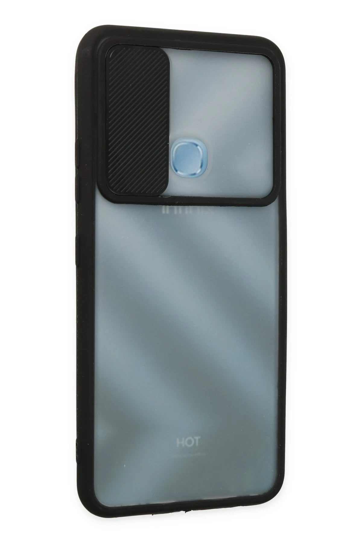 Newface İnfinix Hot 10 Kılıf Palm Buzlu Kamera Sürgülü Silikon - Siyah — görsel 2
