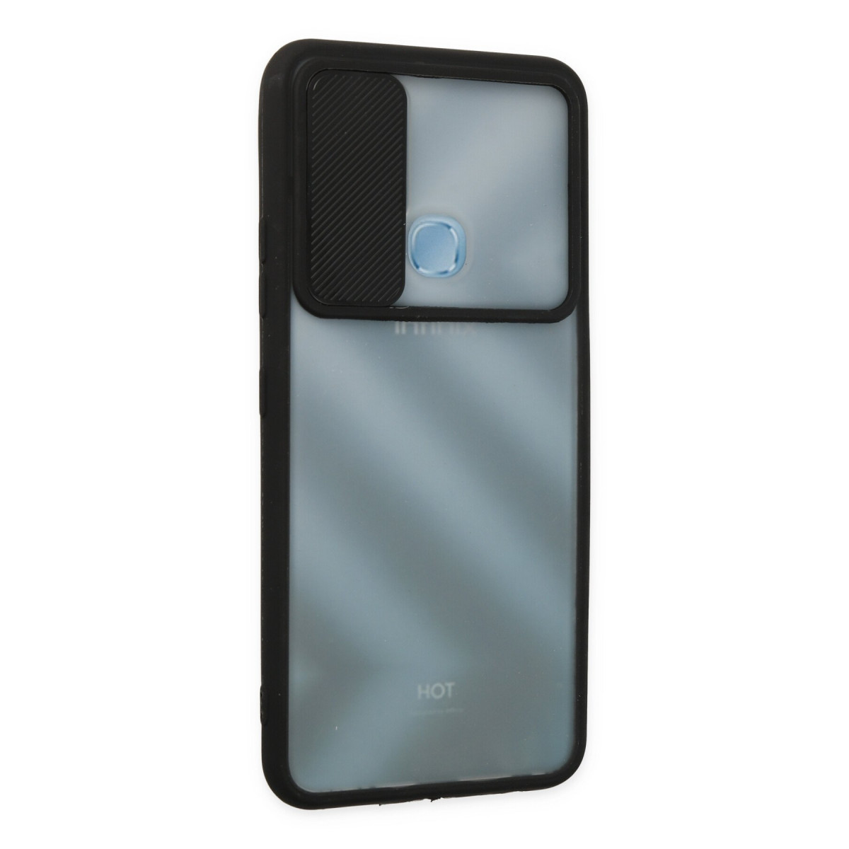Newface İnfinix Hot 10 Kılıf Palm Buzlu Kamera Sürgülü Silikon - Siyah — görsel 8