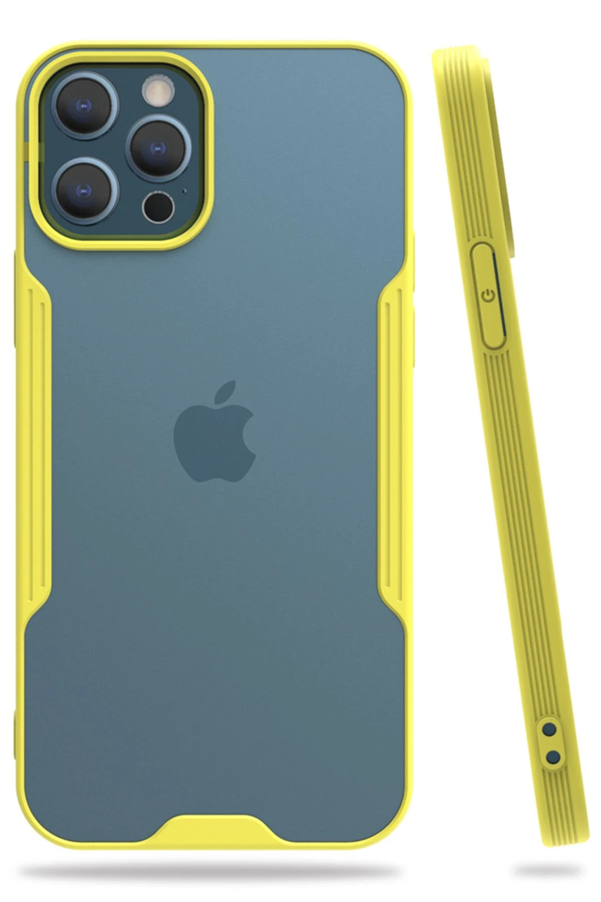 Newface iPhone 12 Pro Max Kılıf Platin Silikon - Sarı