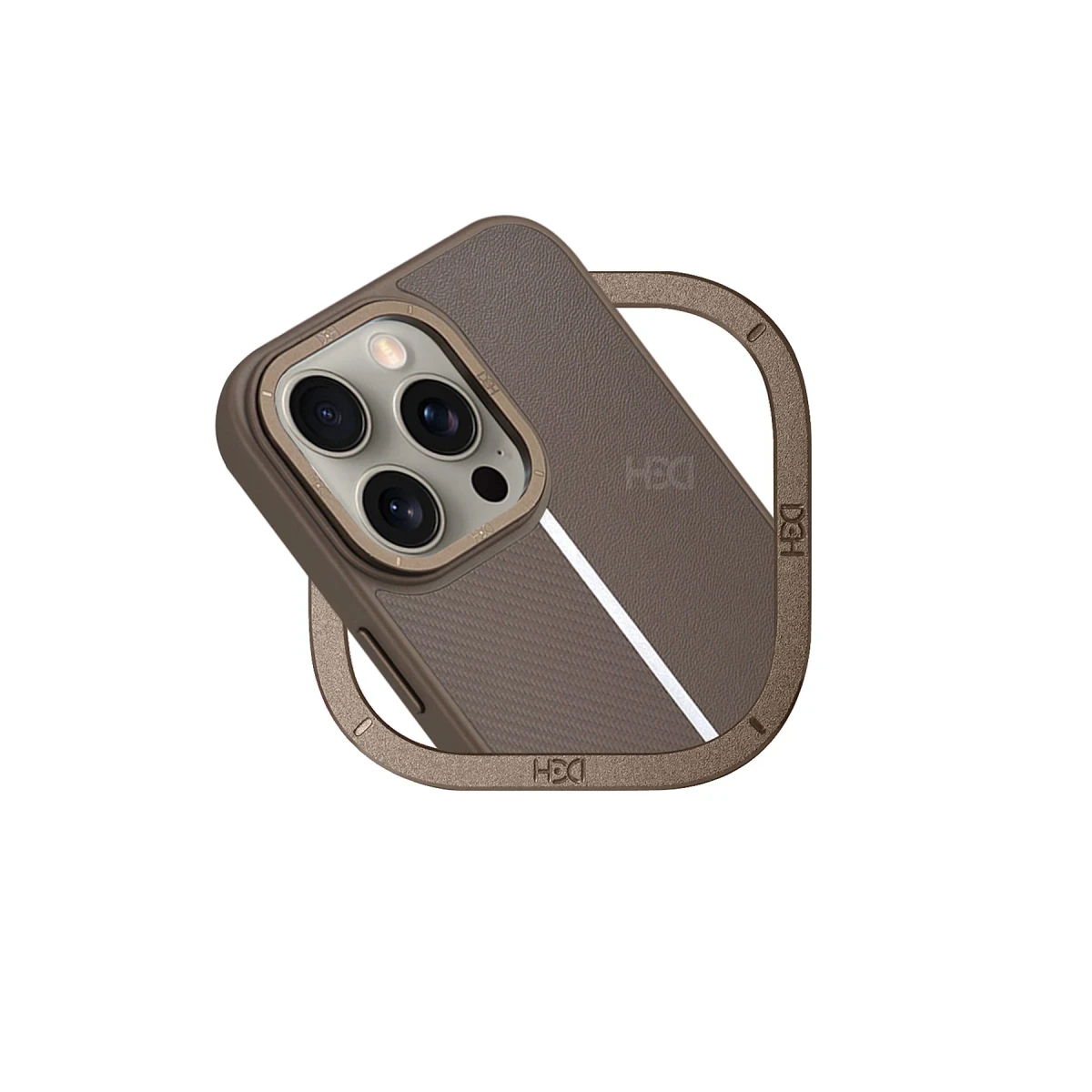 HDD Apple iPhone 15 Pro Max Kılıf HBC-155 Lizbon Kapak - Gri