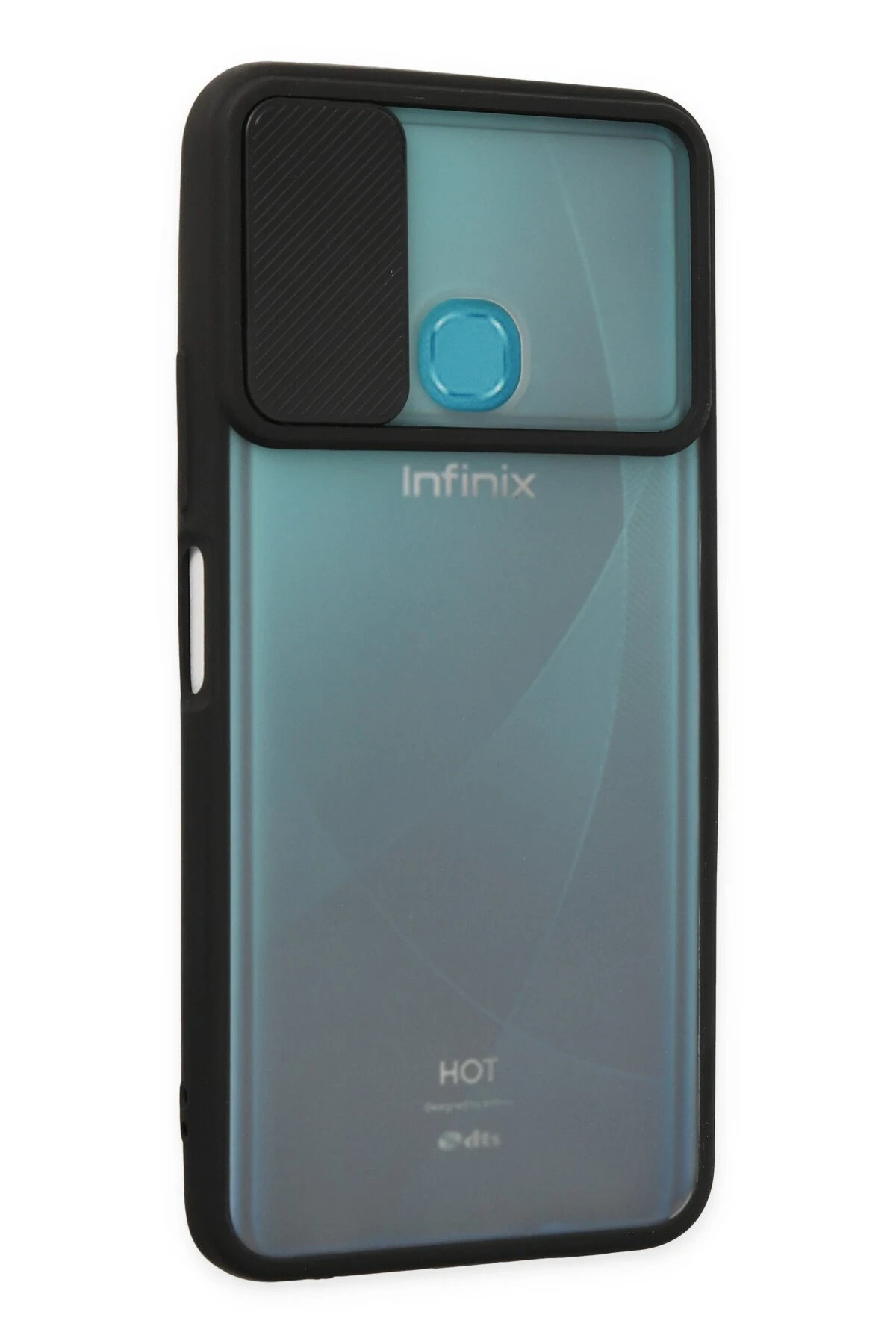 Newface İnfinix Hot 9 Kılıf Palm Buzlu Kamera Sürgülü Silikon - Siyah — görsel 2