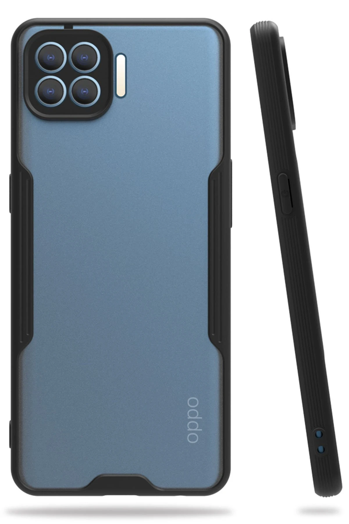 Newface Oppo Reno 4 Lite Kılıf Platin Silikon - Siyah
