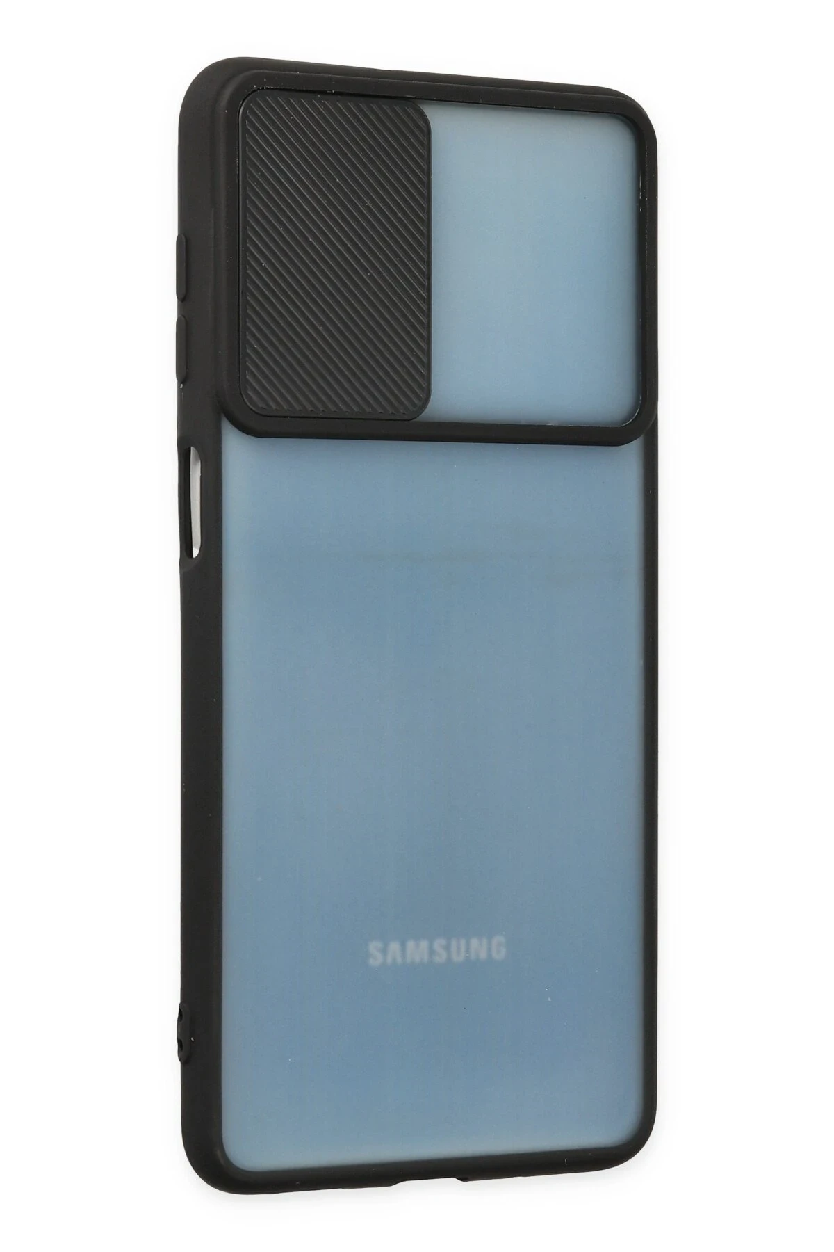 Newface Samsung Galaxy M52 5G Kılıf Palm Buzlu Kamera Sürgülü Silikon - Siyah — görsel 2