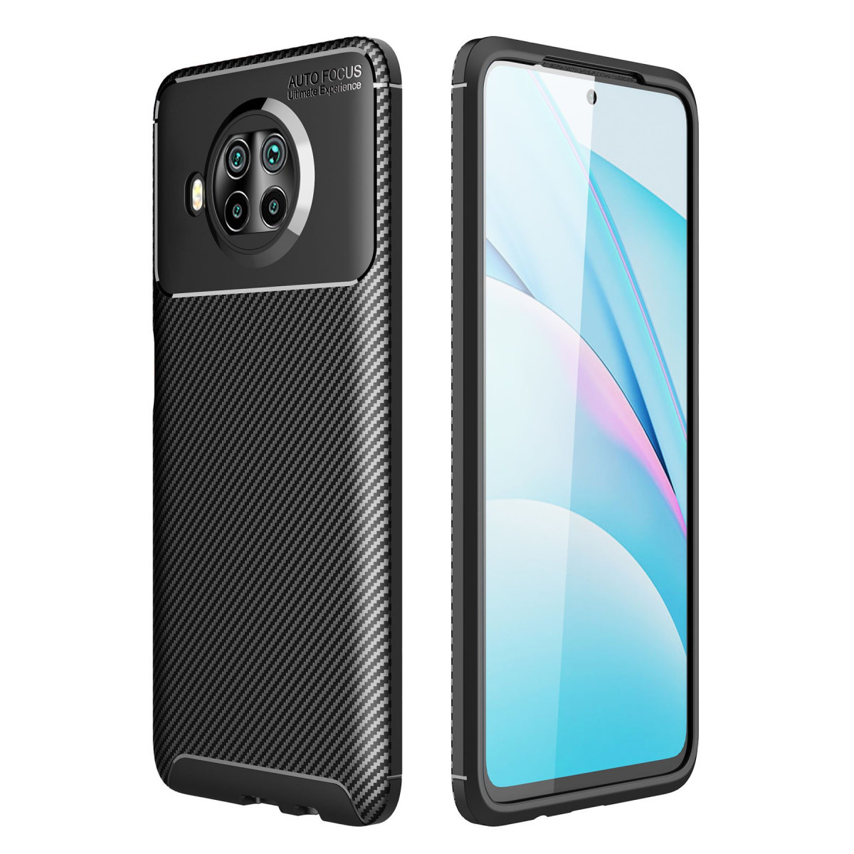 Newface Xiaomi Mi 10T Lite Kılıf Auto Focus Karbon Kapak - Siyah — görsel 5