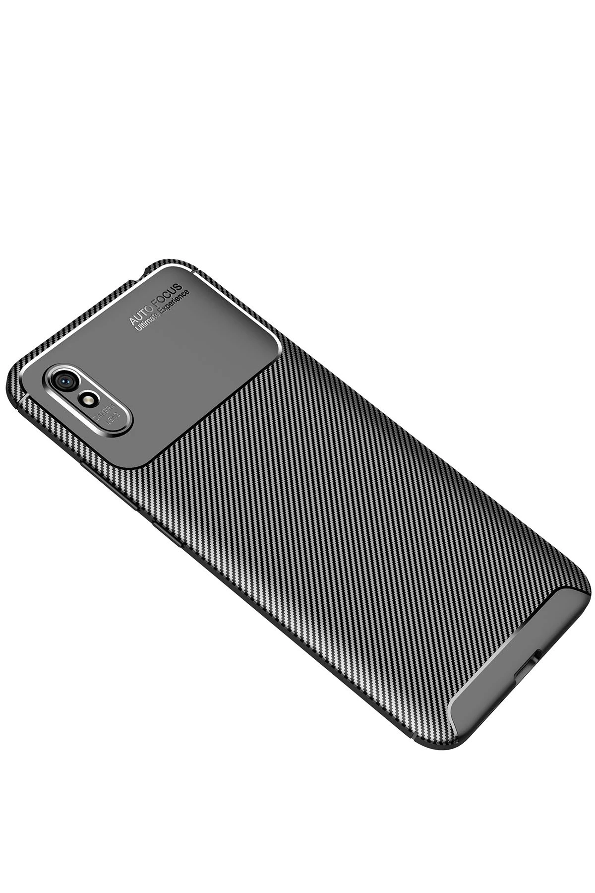 Newface Xiaomi Redmi 9A Kılıf Auto Focus Karbon Kapak - Siyah — görsel 2