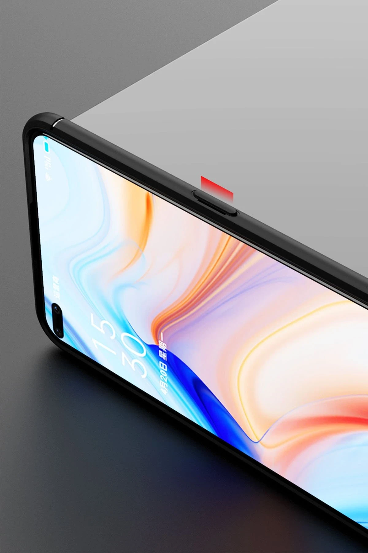 Newface Oppo A73 Kılıf Range Yüzüklü Silikon - Siyah-Kırmızı — görsel 7