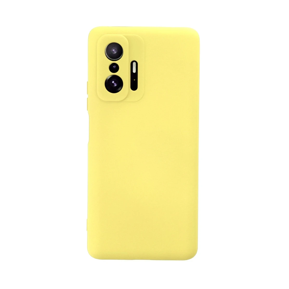 Newface Xiaomi Mi 11T Pro Kılıf Nano içi Kadife Silikon - Sarı