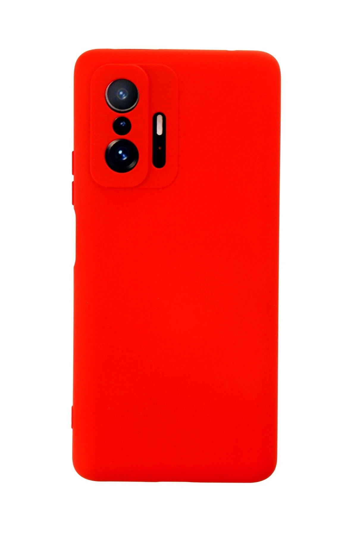 Newface Xiaomi Mi 11T Pro Kılıf Nano içi Kadife Silikon - Kırmızı