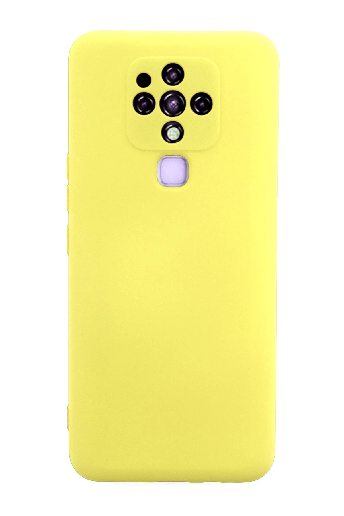 Newface Tecno Camon 16 Kılıf Nano içi Kadife Silikon - Sarı