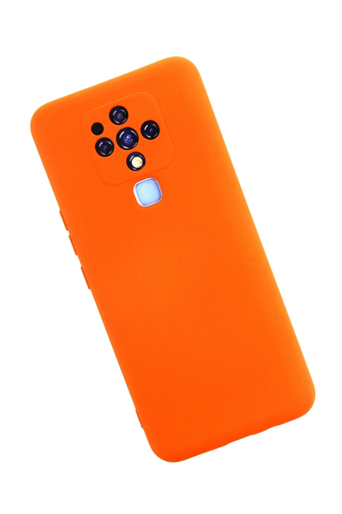 Newface Tecno Camon 16 Kılıf Nano içi Kadife Silikon - Turuncu