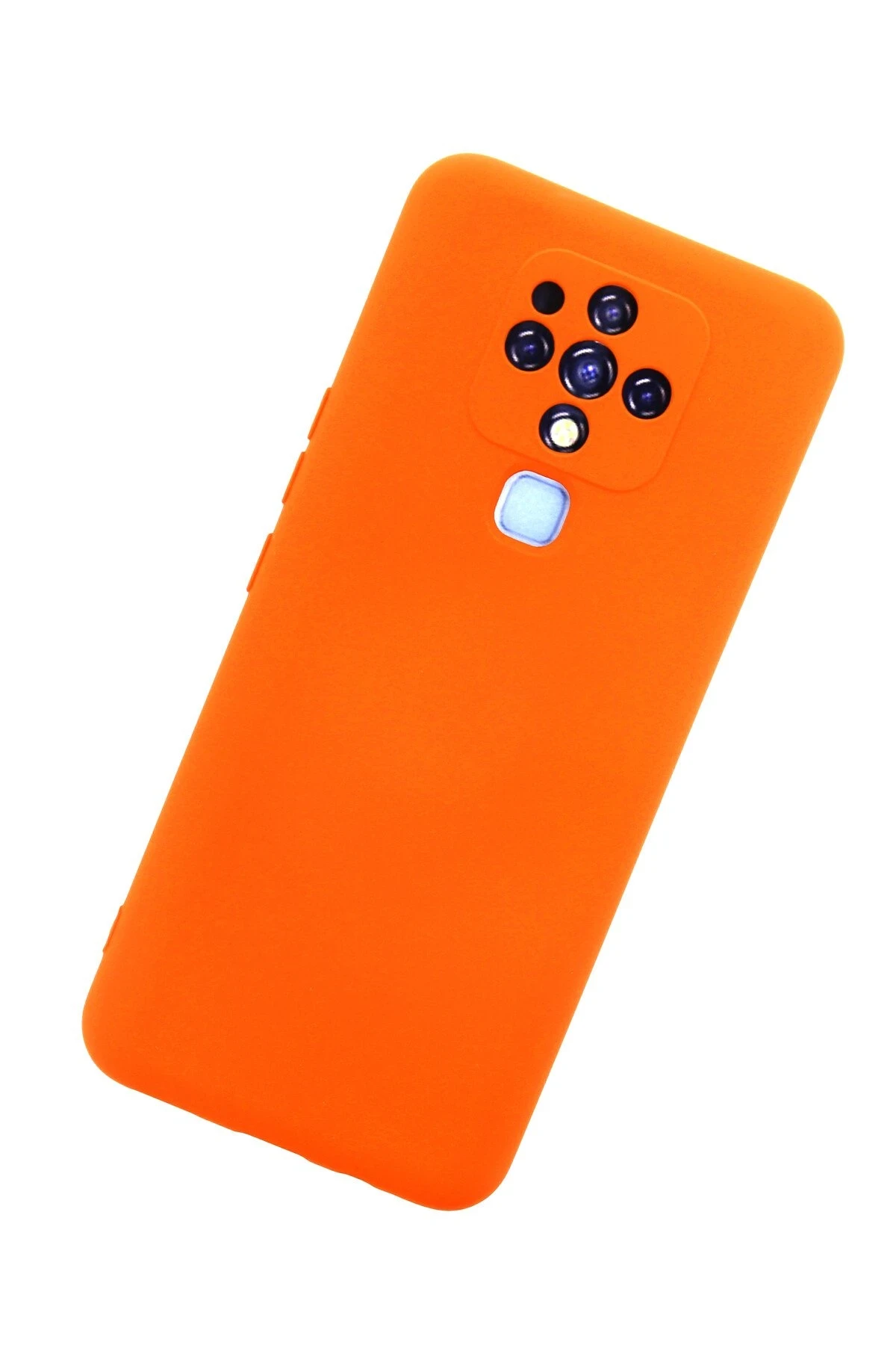 Newface Tecno Camon 16 Kılıf Nano içi Kadife Silikon - Turuncu