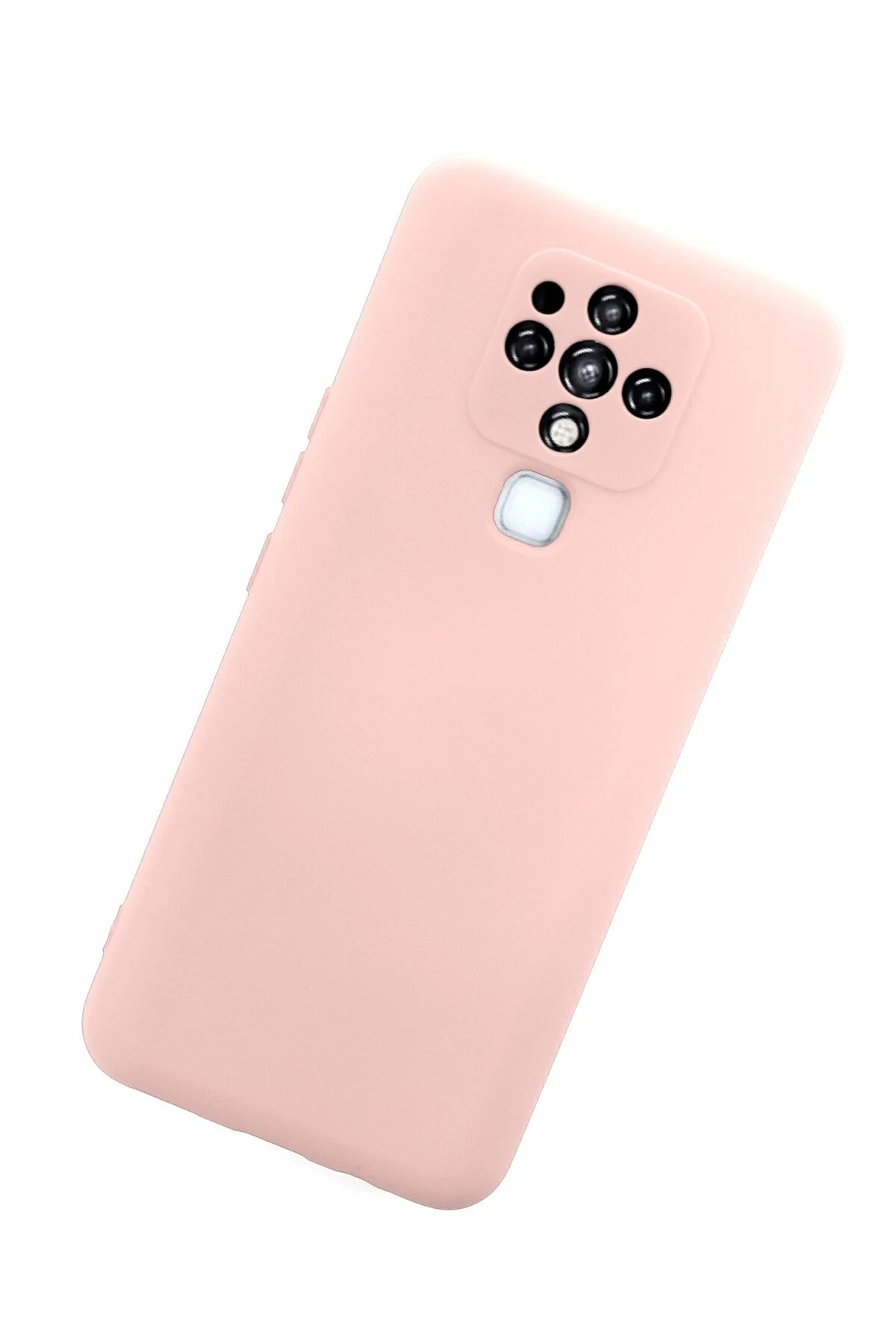Newface Tecno Camon 16 Kılıf Nano içi Kadife Silikon - Pudra
