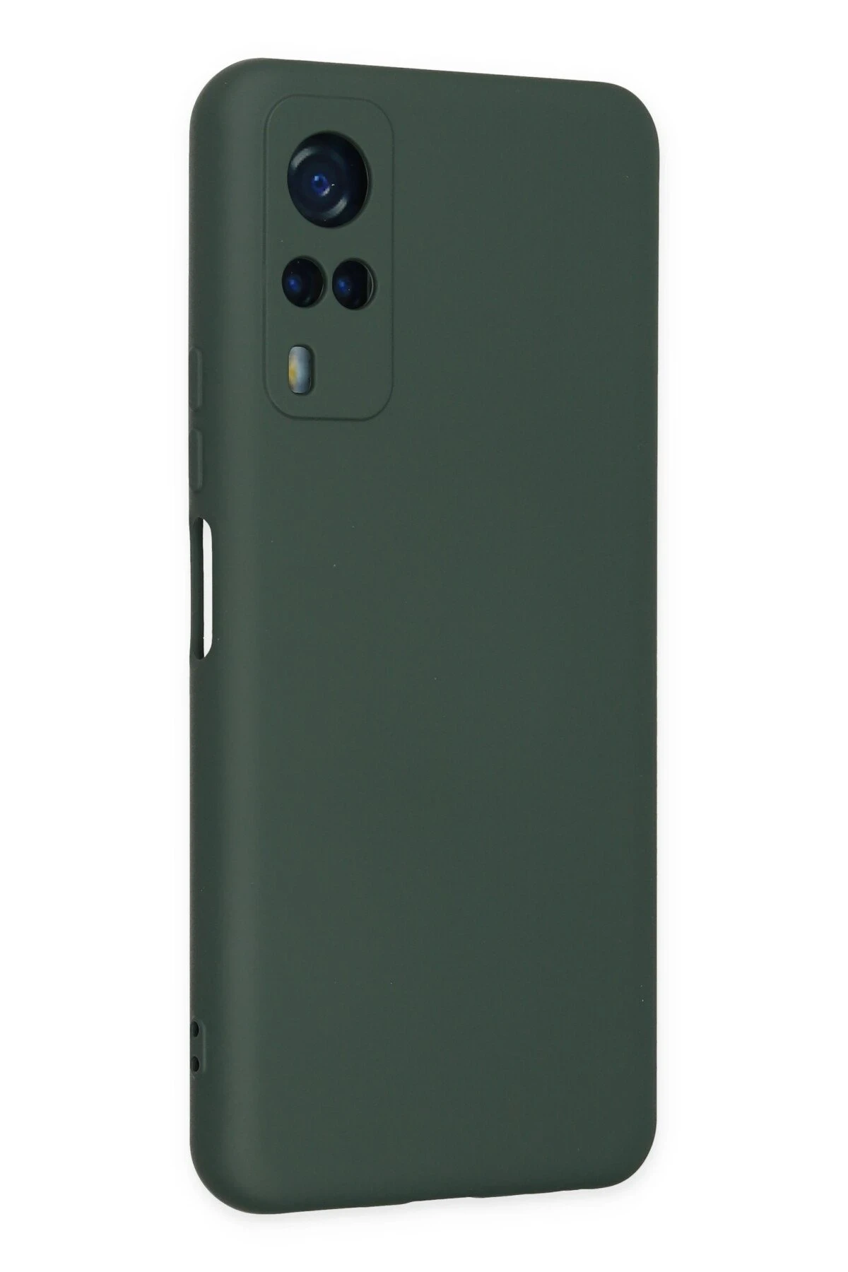 Newface Vivo Y53S Kılıf Nano içi Kadife Silikon - Koyu Yeşil