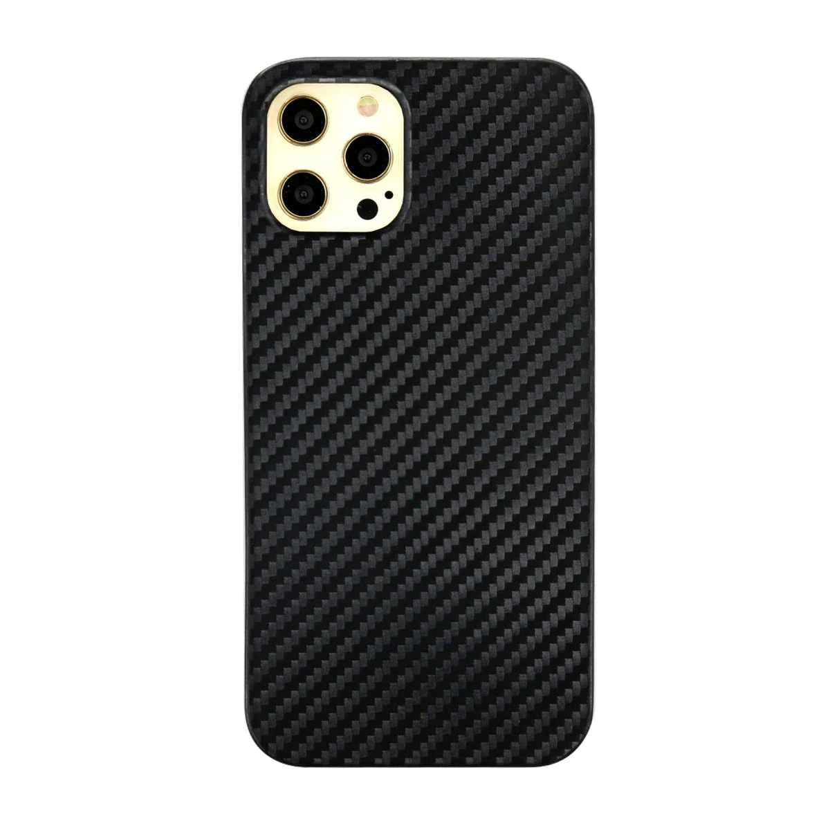 Newface Apple iPhone 12 Pro Max Kılıf Karbon PP Silikon - Siyah — görsel 4