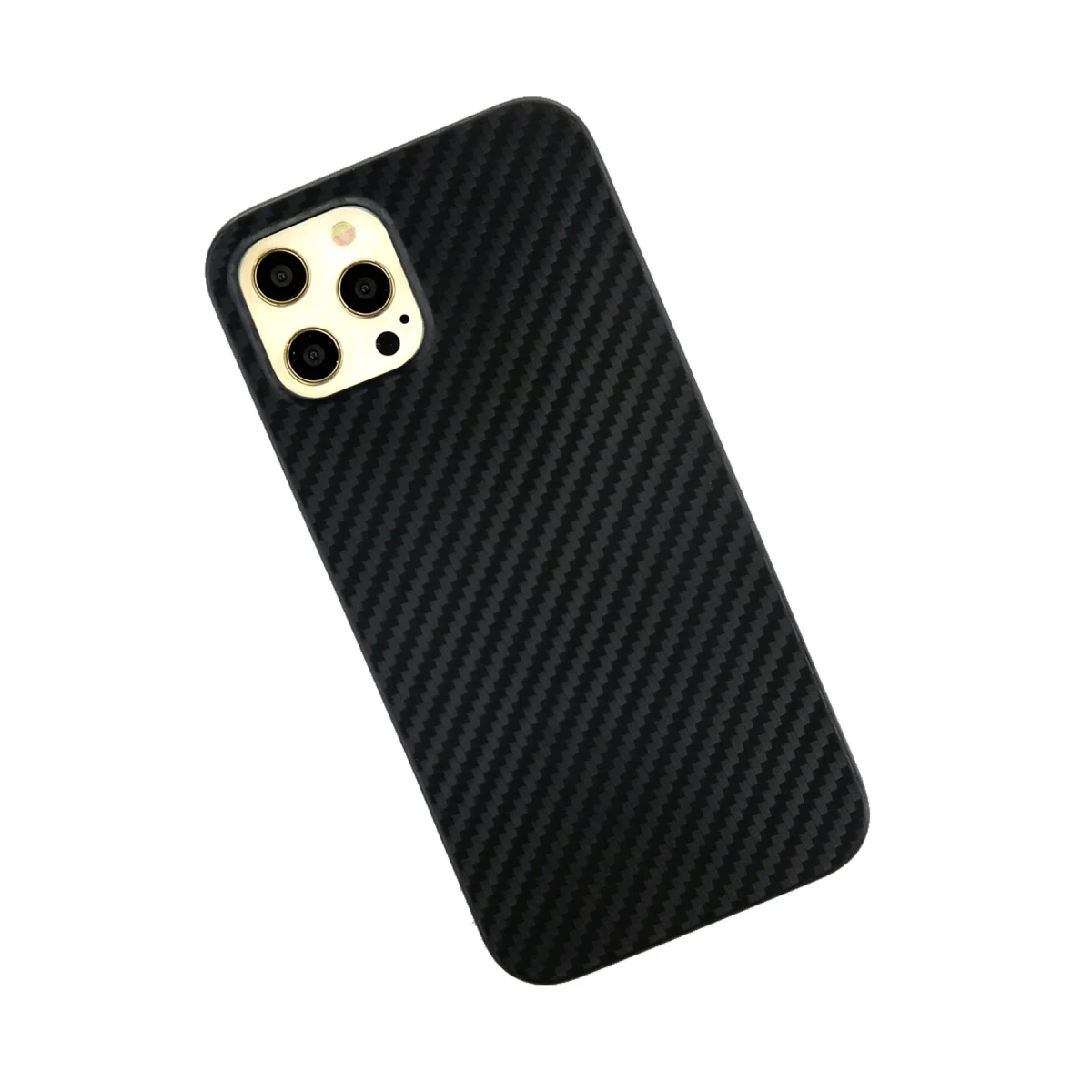 Newface Apple iPhone 12 Pro Max Kılıf Karbon PP Silikon - Siyah — görsel 5