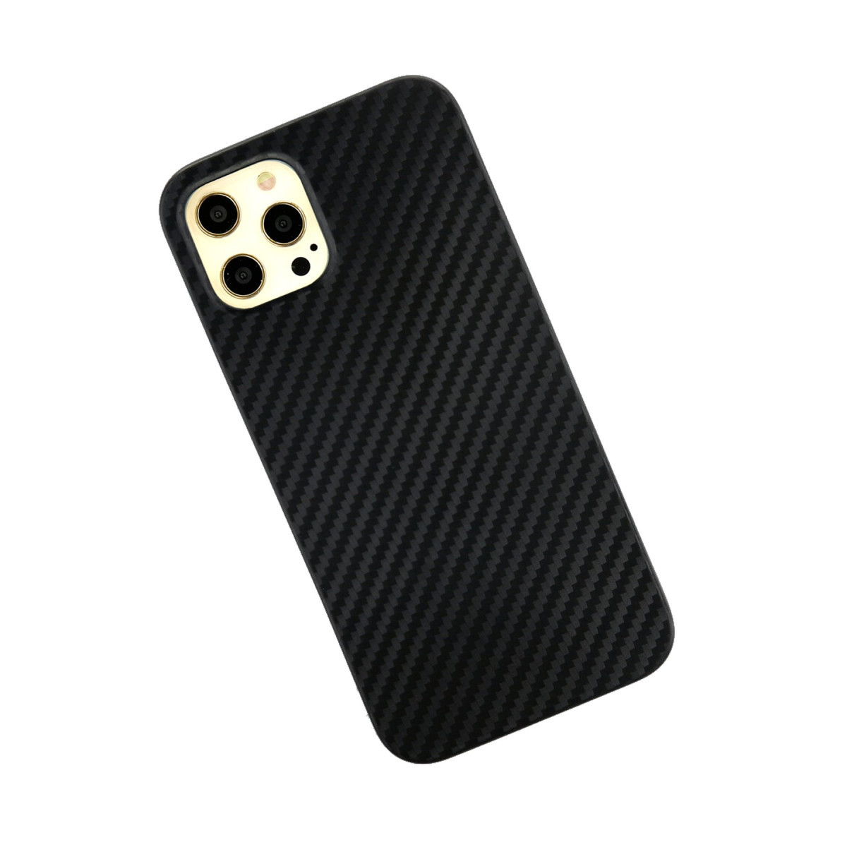 Newface Apple iPhone 12 Pro Max Kılıf Karbon PP Silikon - Siyah — görsel 8