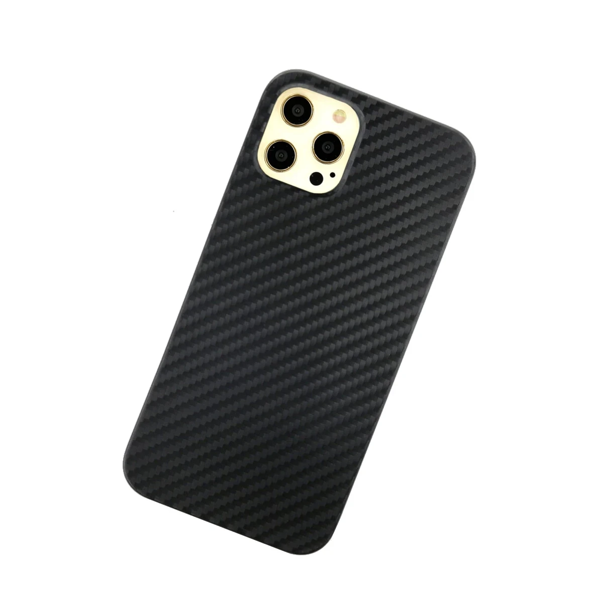 Newface Apple iPhone 12 Pro Max Kılıf Karbon PP Silikon - Siyah — görsel 6