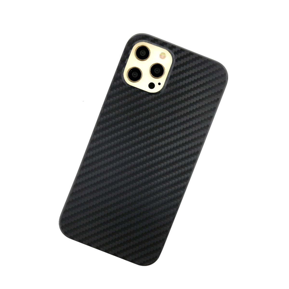 Newface Apple iPhone 12 Pro Max Kılıf Karbon PP Silikon - Siyah — görsel 9