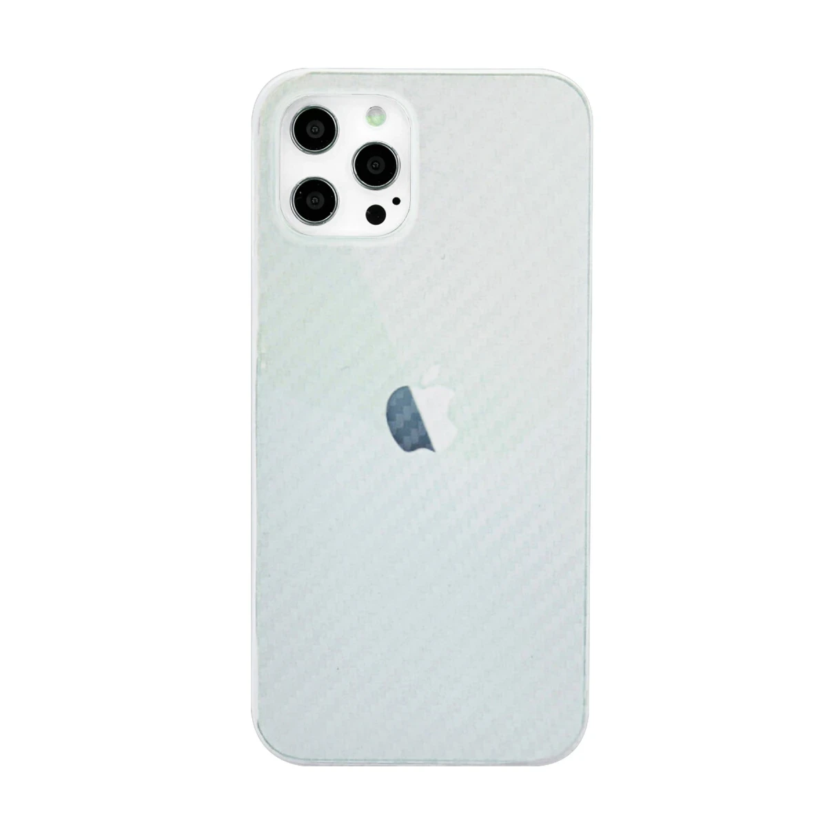 Newface Apple iPhone 12 Pro Max Kılıf Karbon PP Silikon - Şeffaf