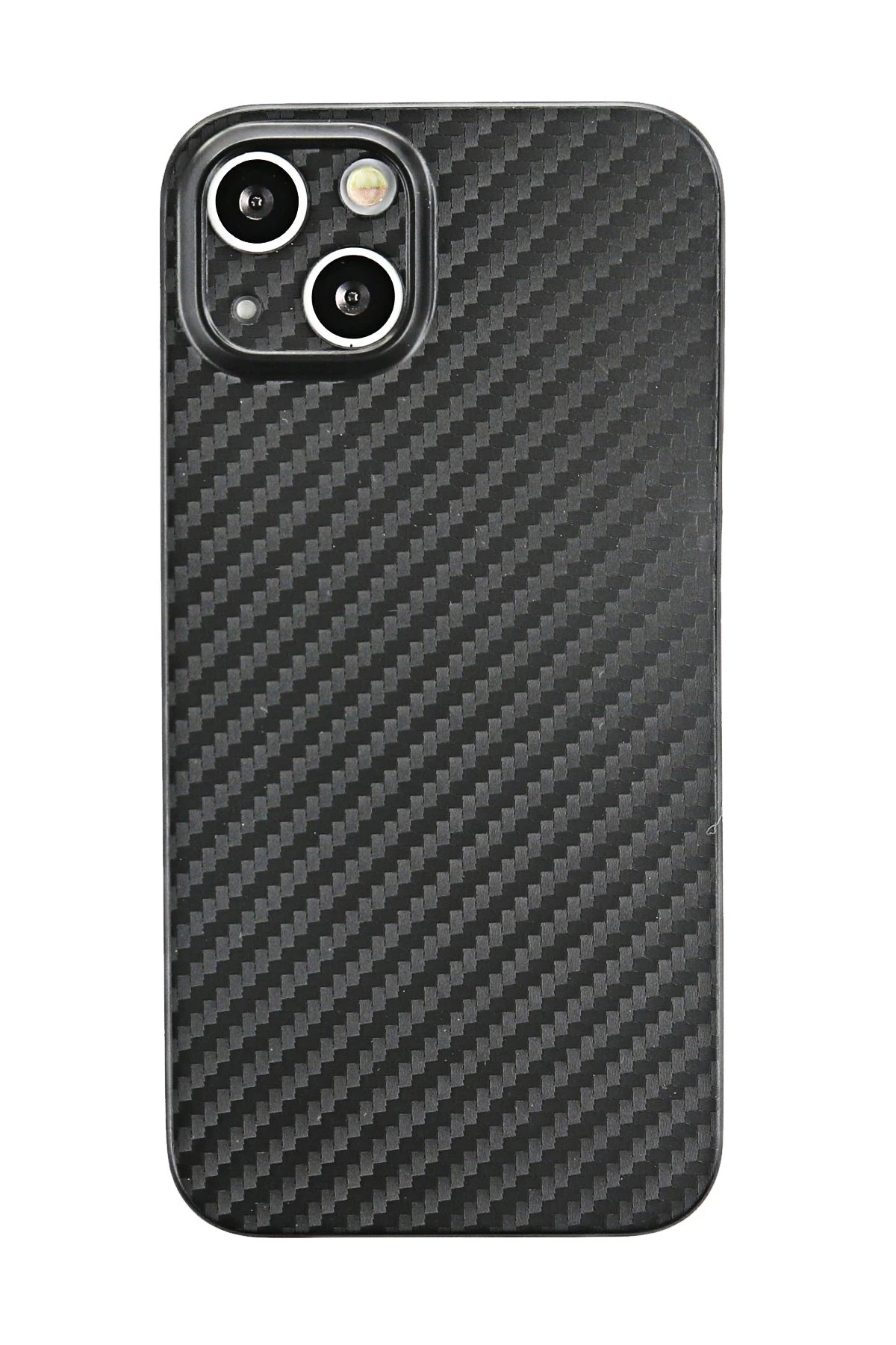 Newface Apple iPhone 13 Kılıf Karbon PP Silikon - Siyah