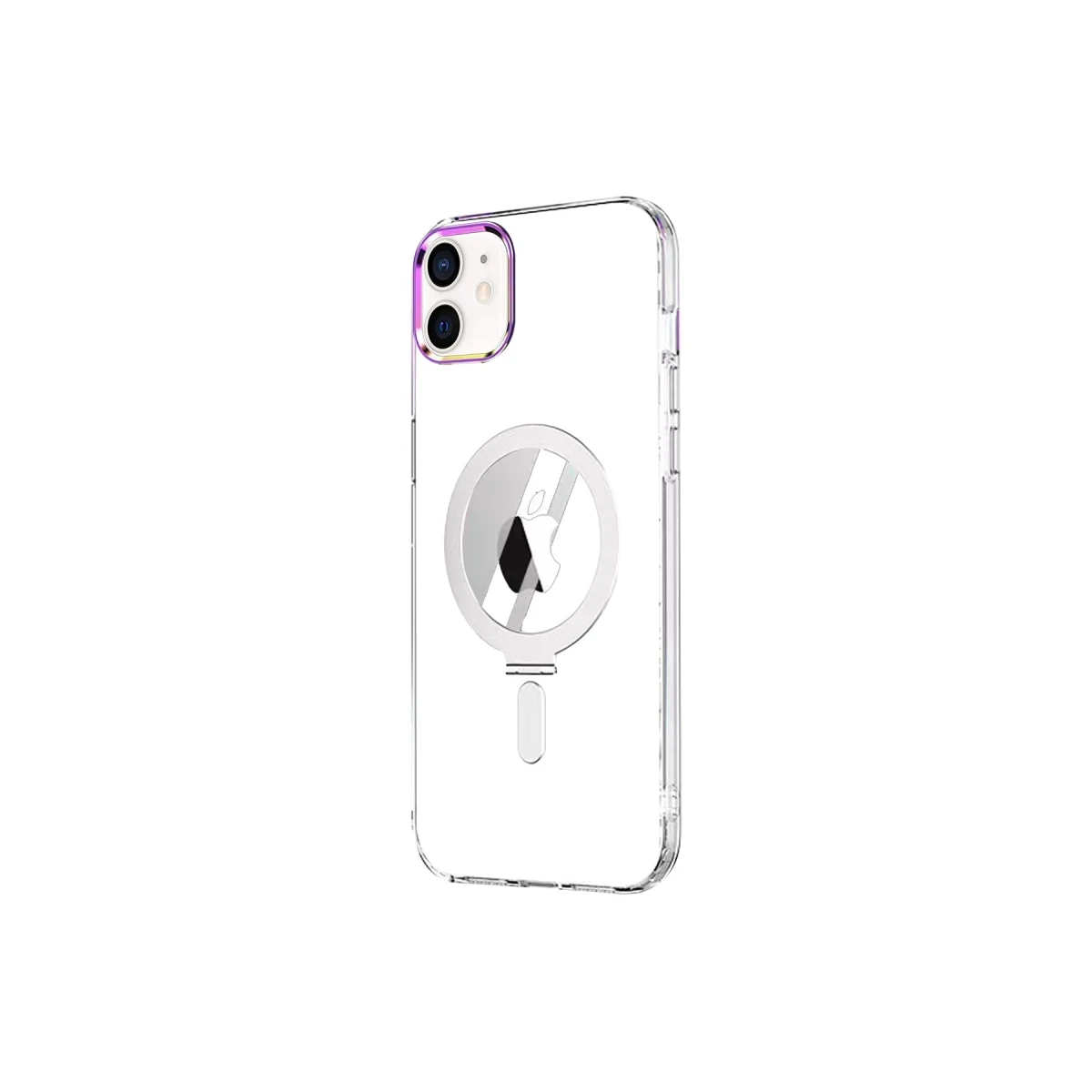 Newface Apple iPhone 12 Kılıf Mudo Magneticsafe Standlı Kapak - Şeffaf — görsel 3